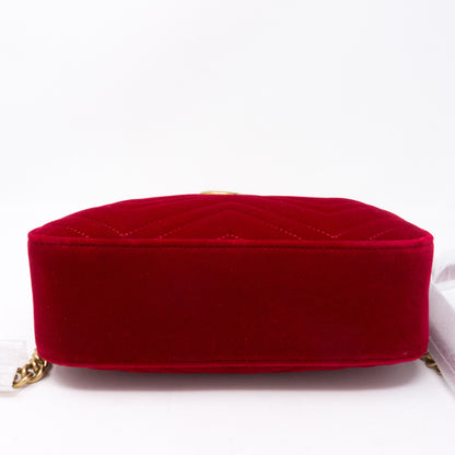 GG Marmont Small Shoulder Bag Red Velvet