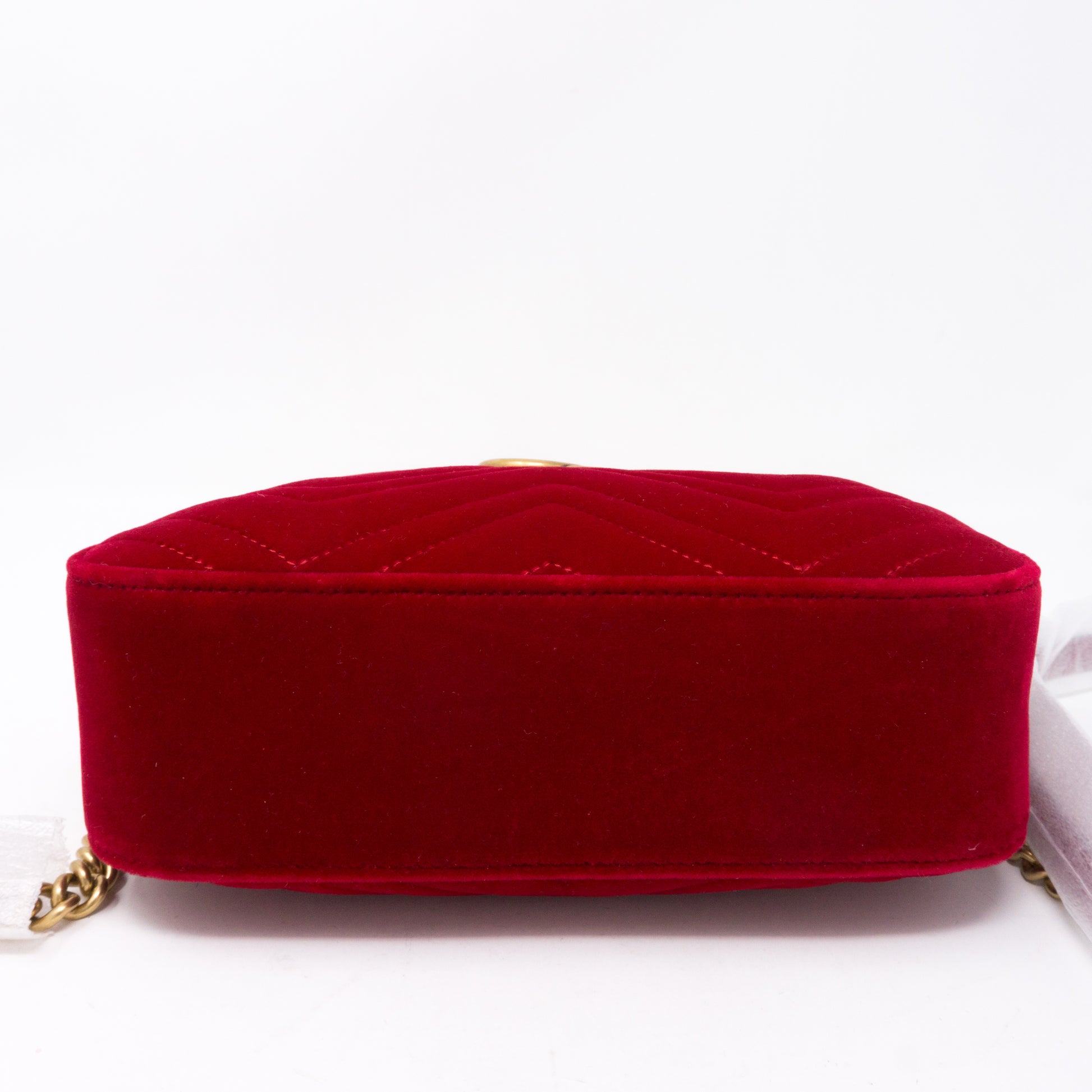Gucci GG Marmont small quilted velvet shoulder bag Red ref.197232 - Joli  Closet