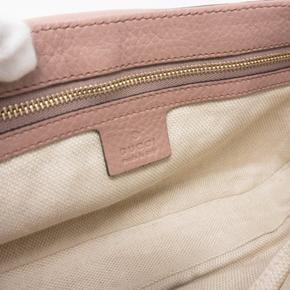 Soho Flap Chain Tassel Bag Dusty Pink Leather