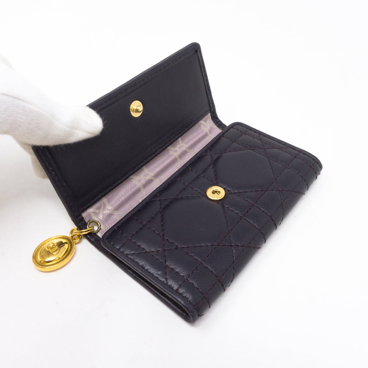 Key Case 6 Ring Dark Violet Leather
