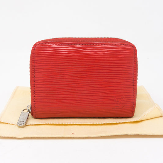 Zippy Coin Purse Red Epi Leather