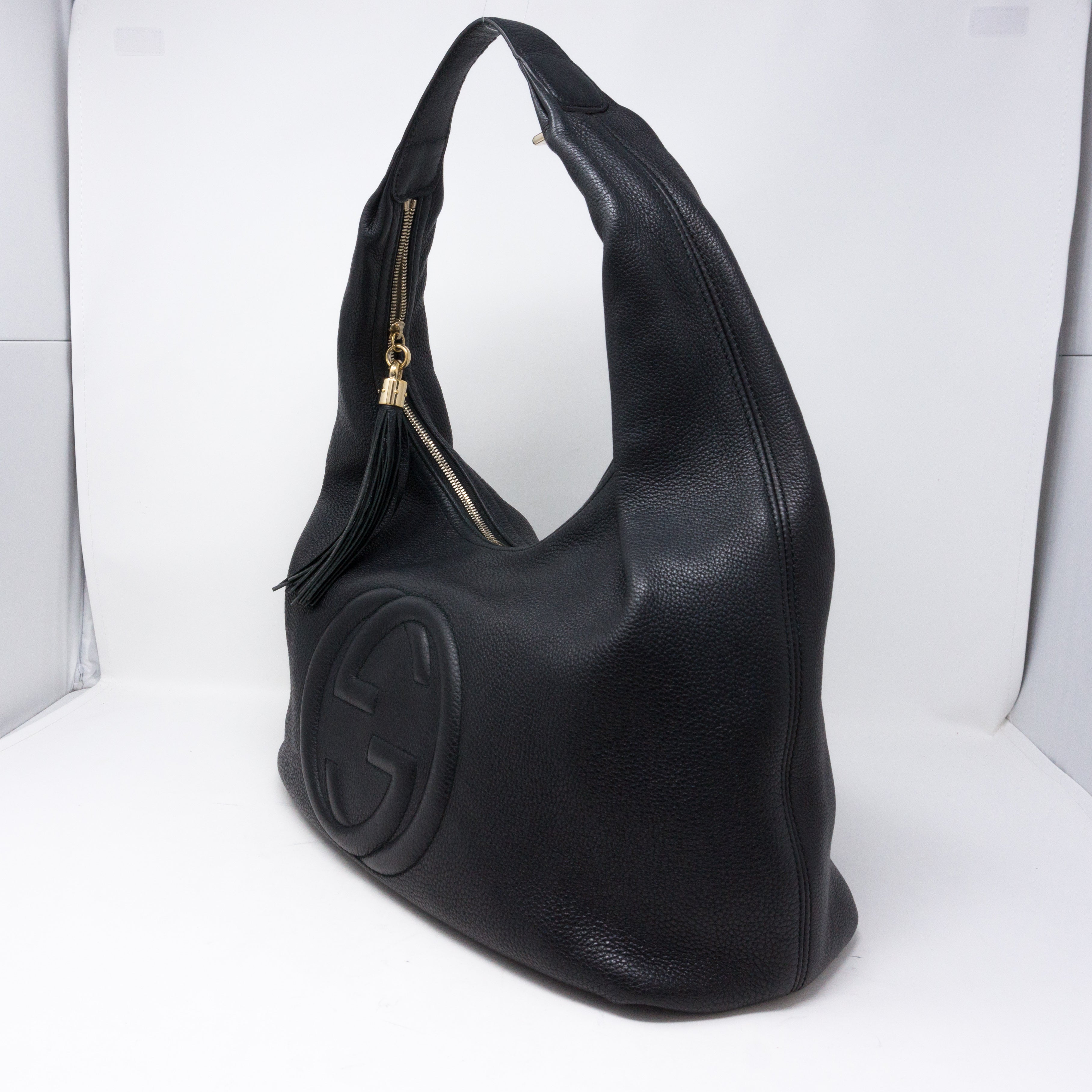 Soho Hobo Large Black Leather
