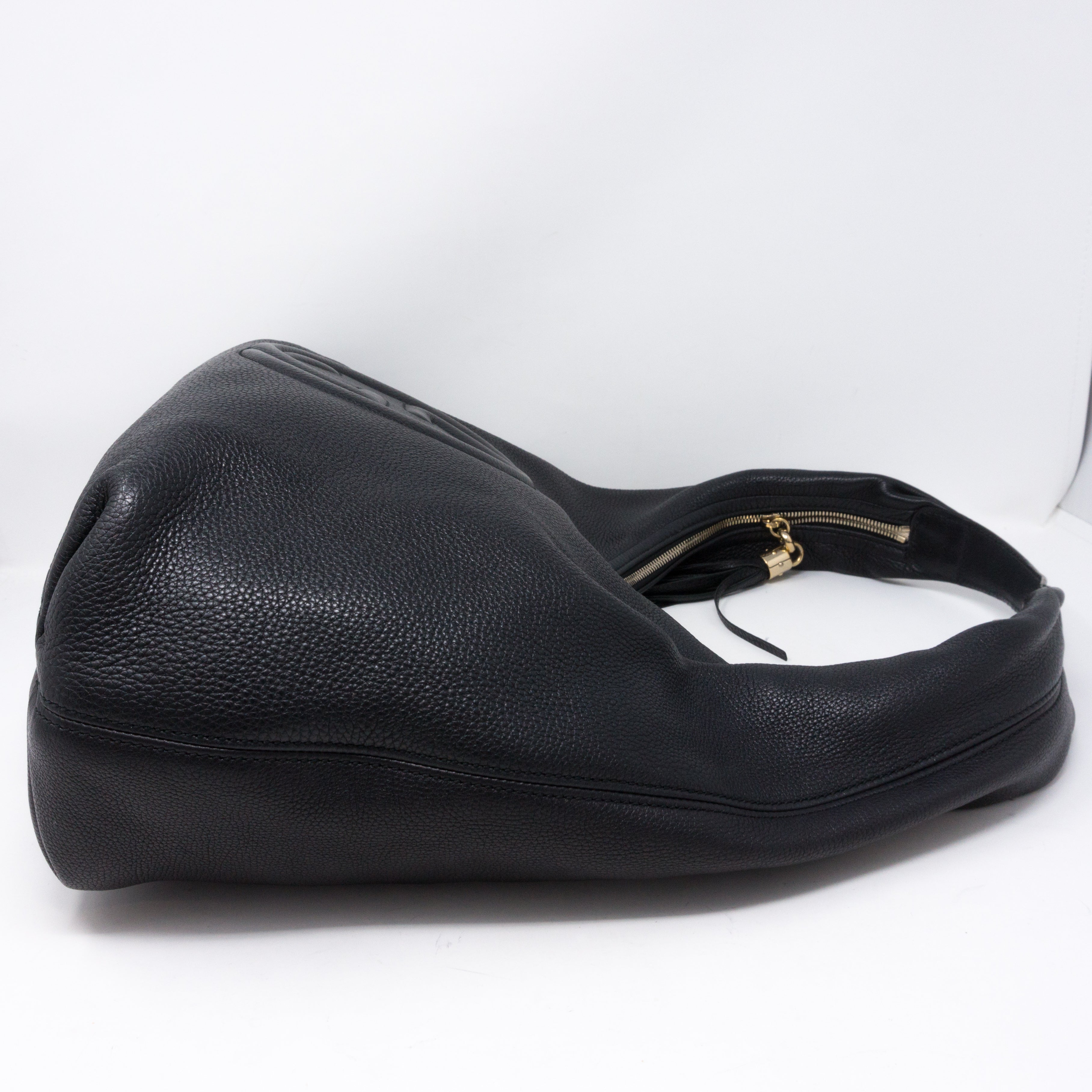 Soho Hobo Large Black Leather