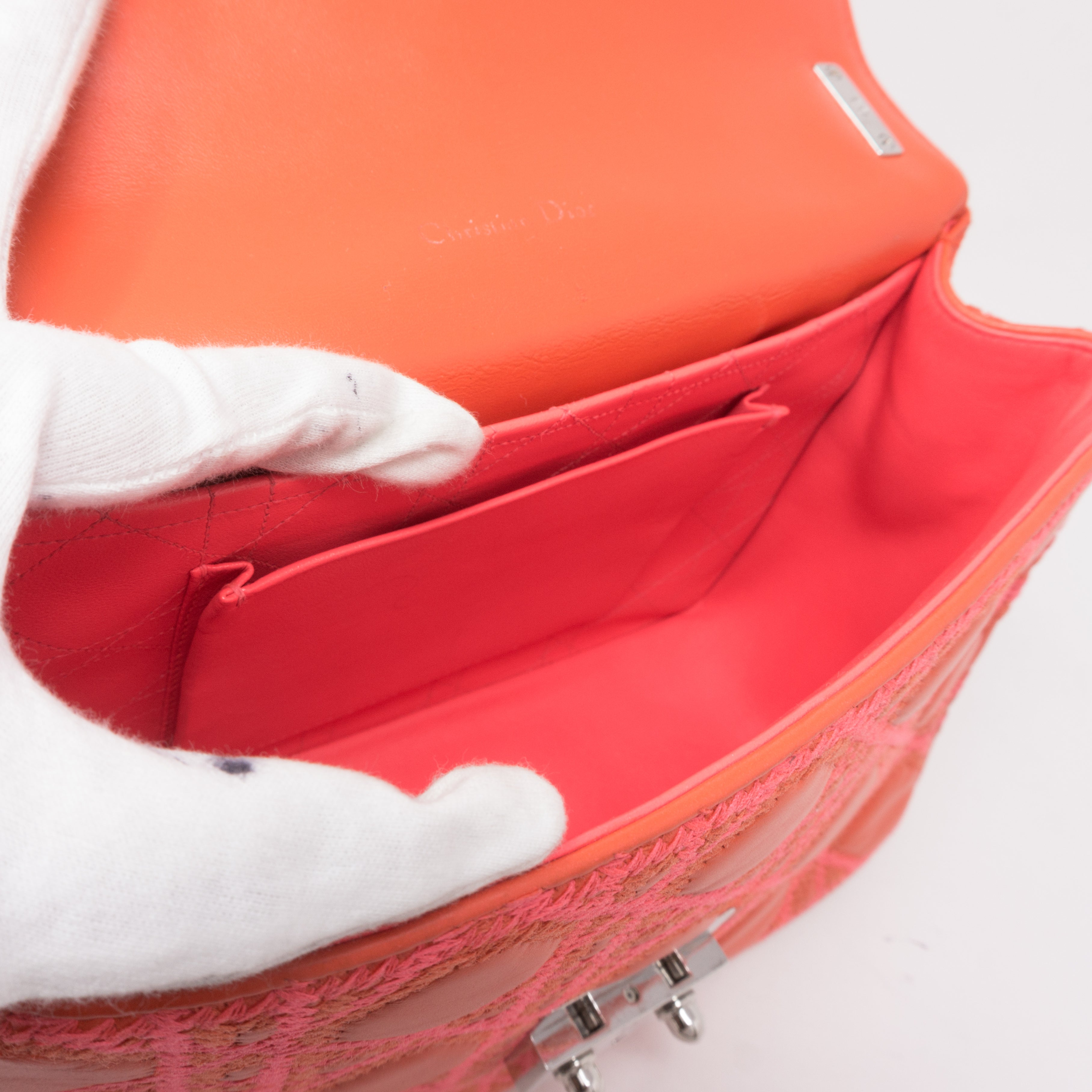 Miss Dior Flap Bag Embroidered Leather
