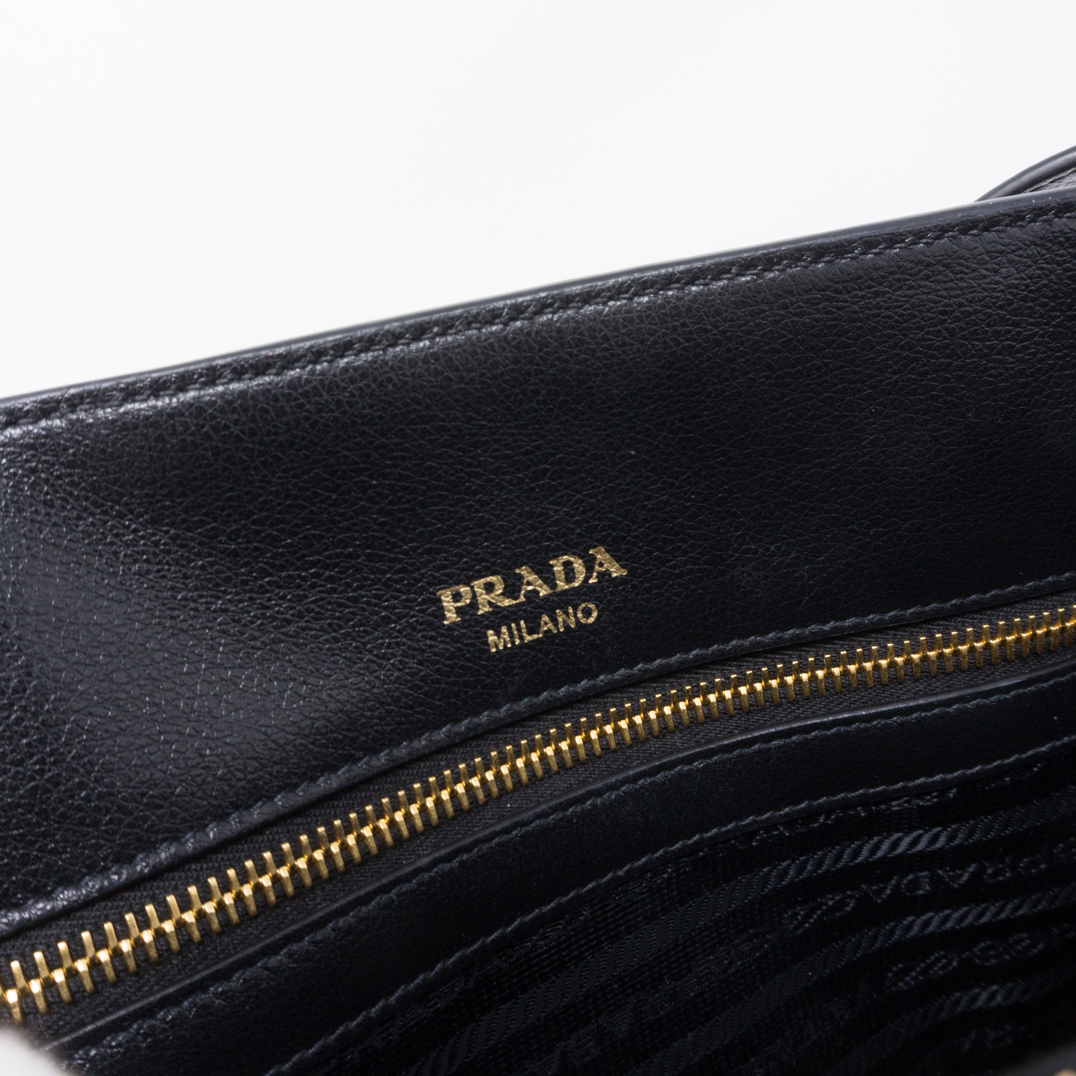 Two-way Handbag Black Leather