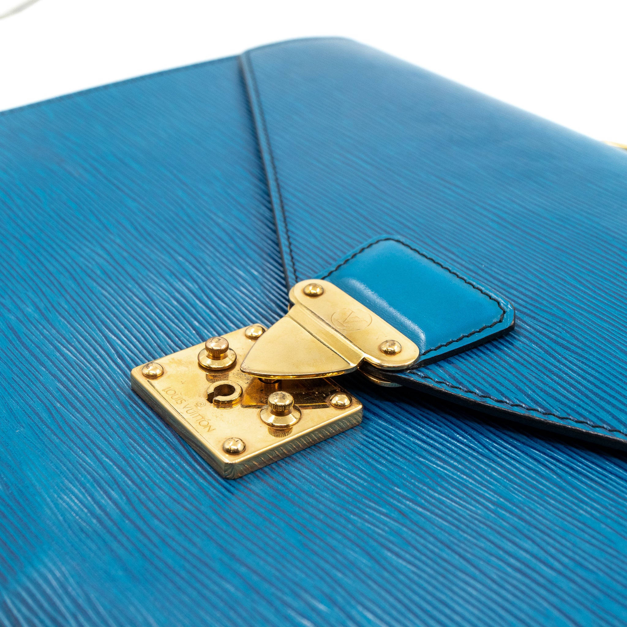 Serviette Ambassadeur Blue Epi Leather
