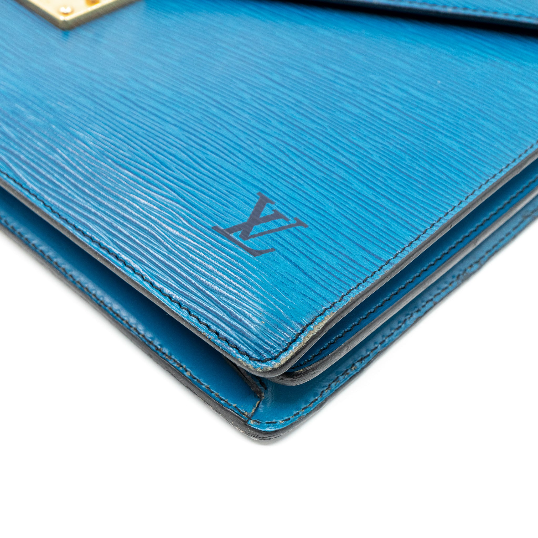 Serviette Ambassadeur Blue Epi Leather