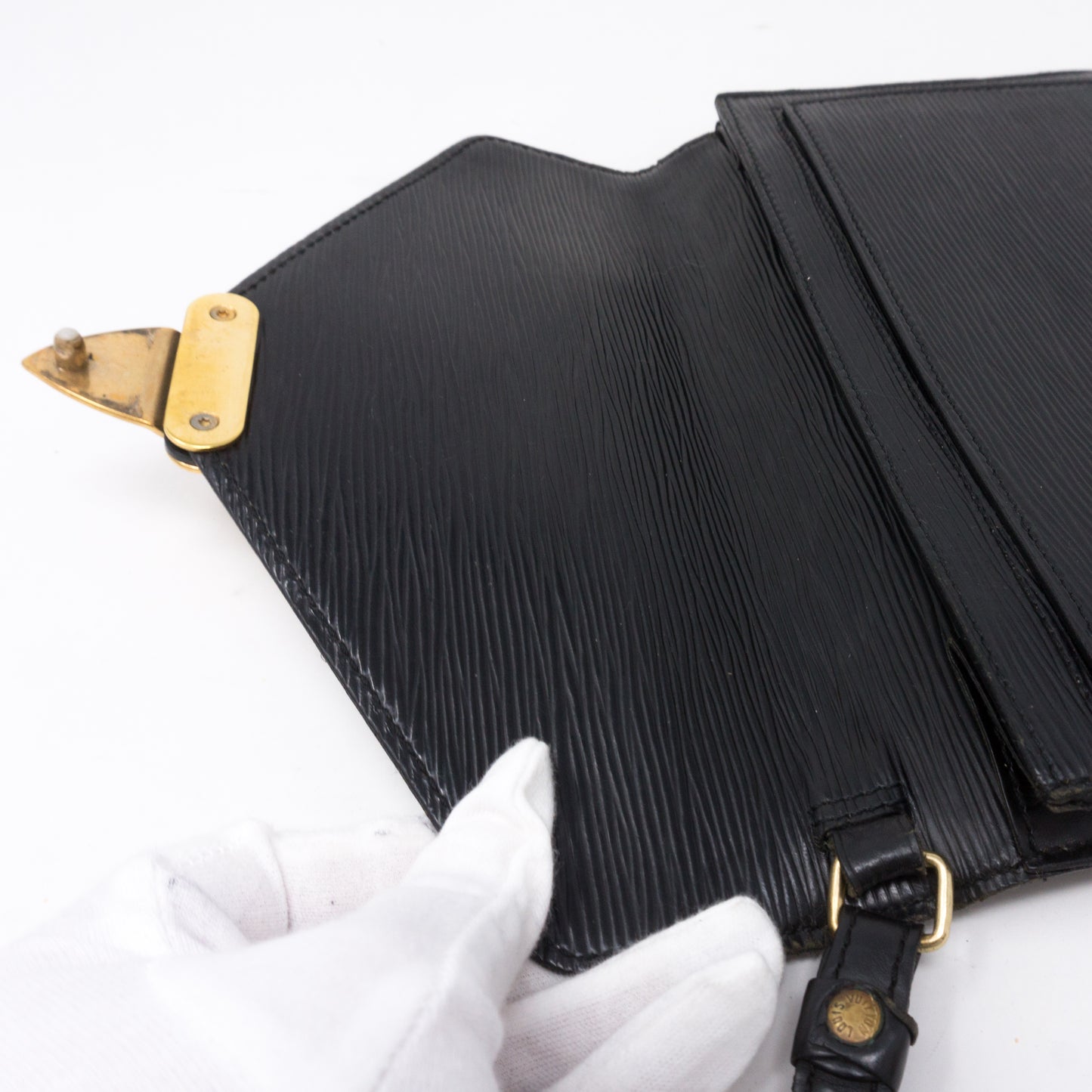 Document Clutch Black Epi Leather