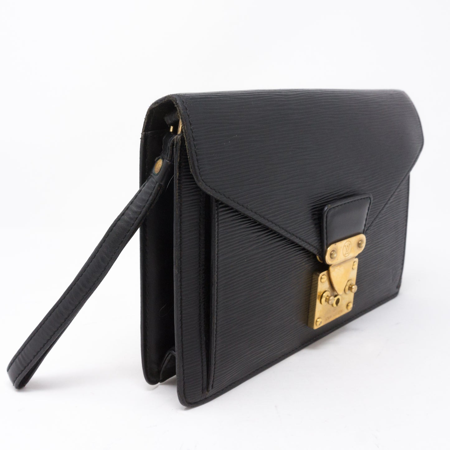 Document Clutch Black Epi Leather