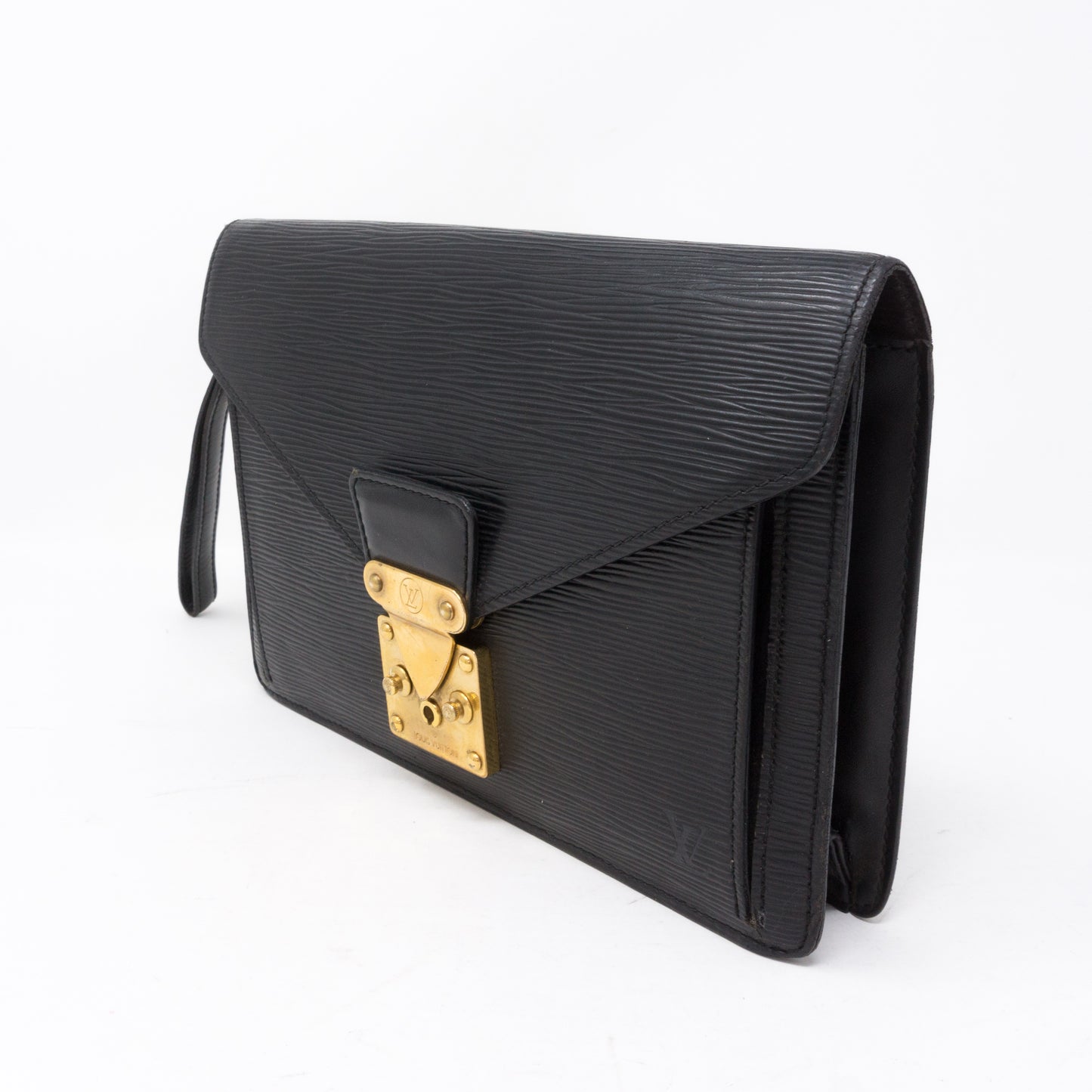 Document Clutch Black Epi Leather