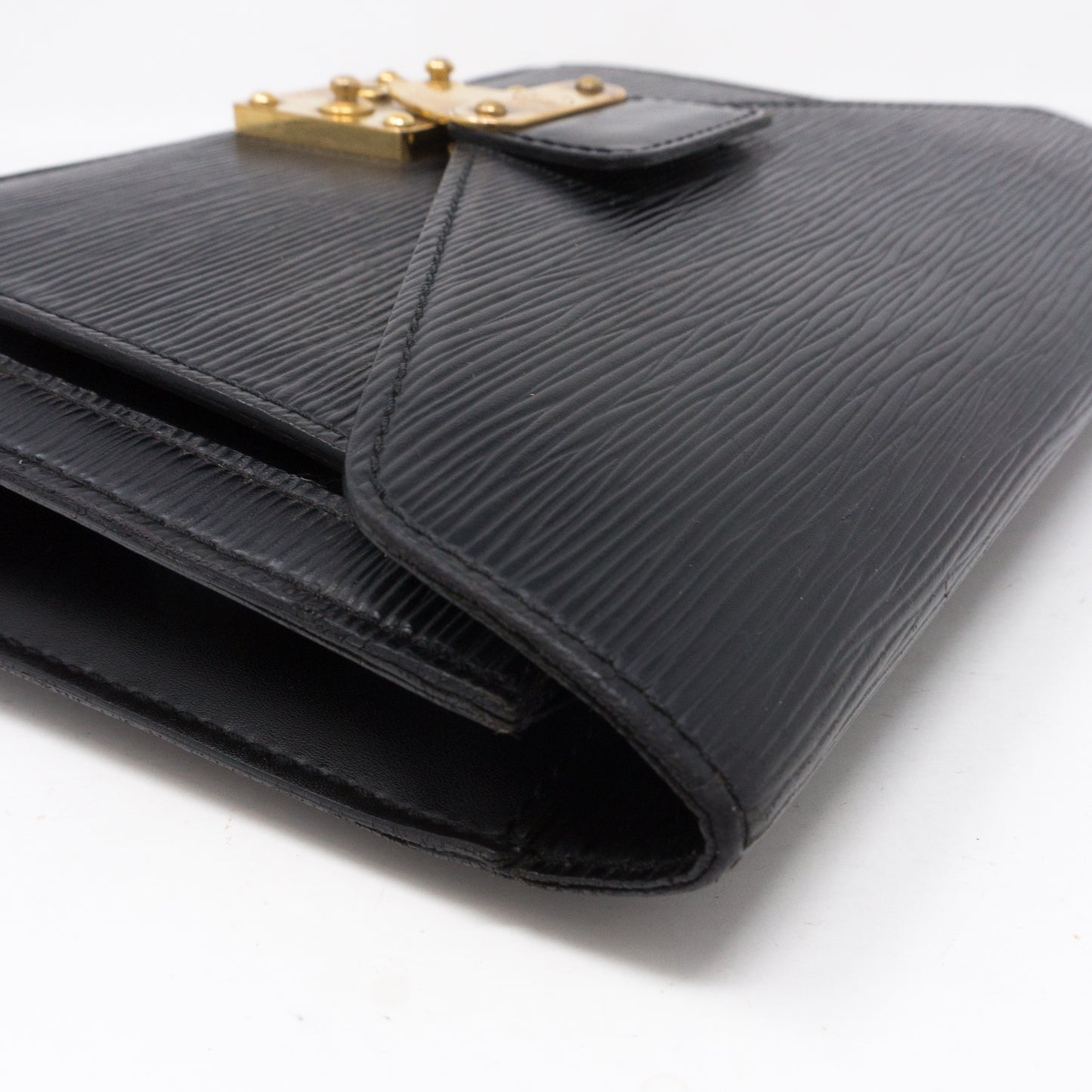 Document Clutch Black Epi Leather