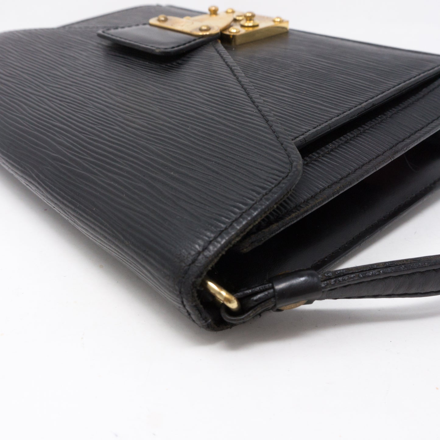 Document Clutch Black Epi Leather