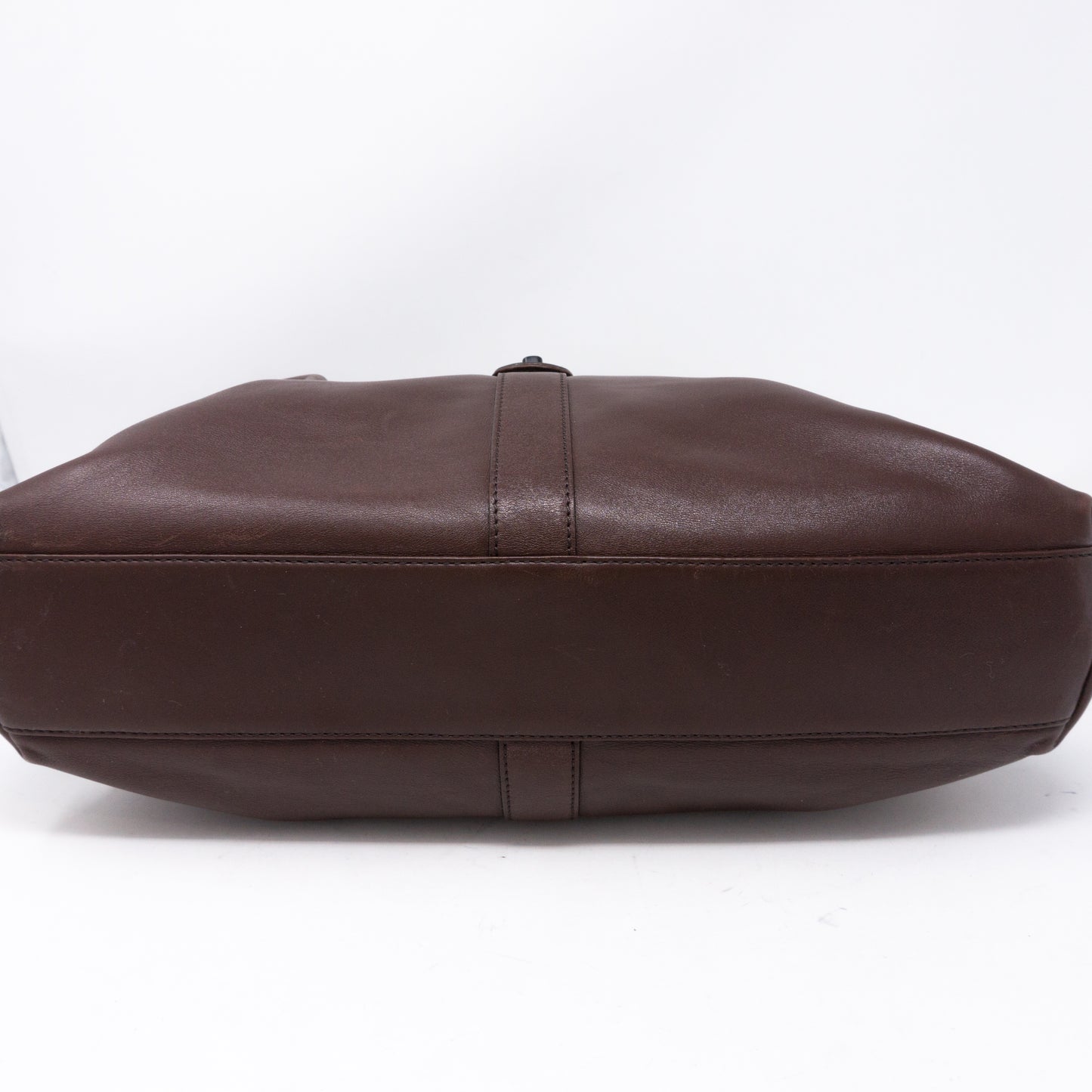 Shoulder Flap Bag Brown Leather