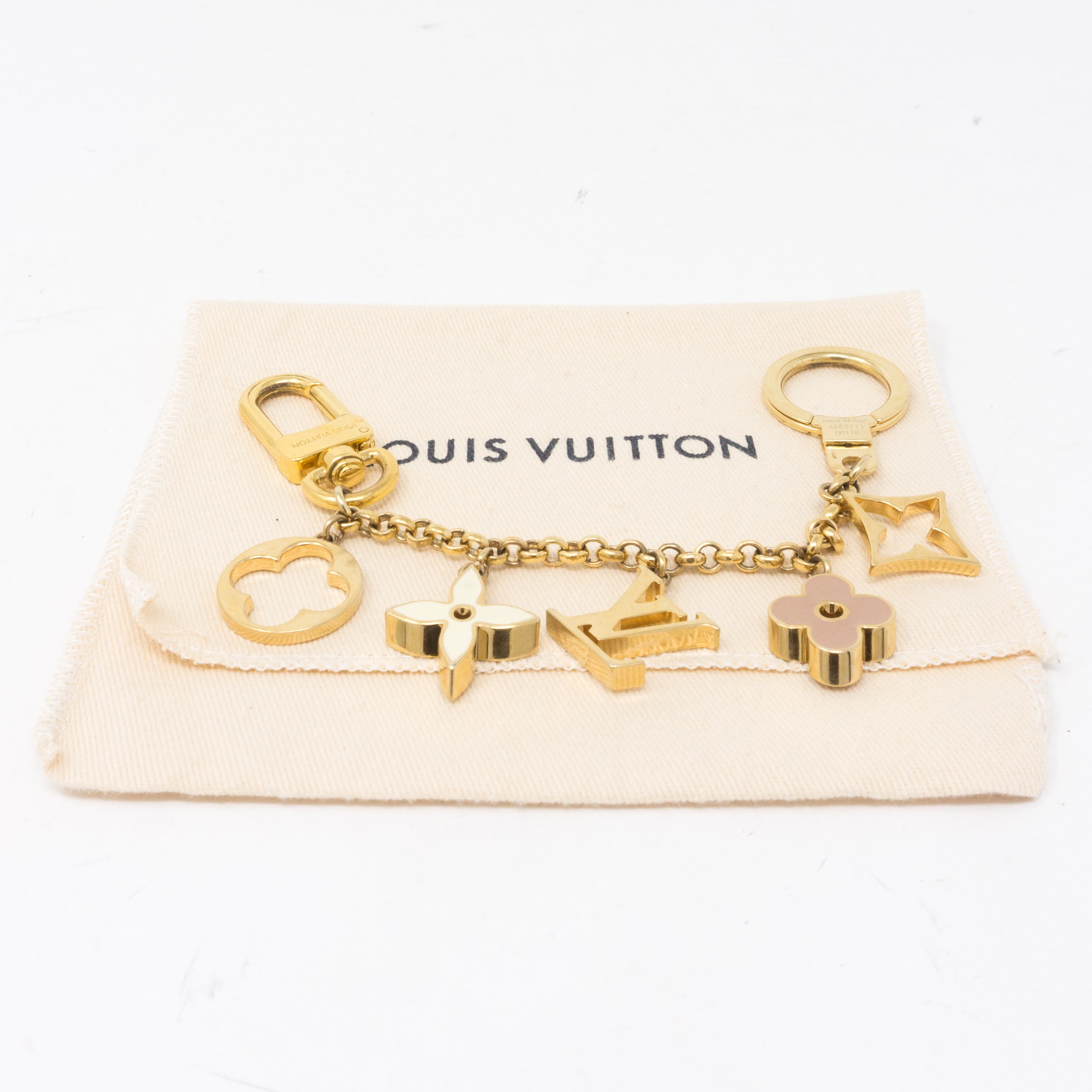 Fleur de Monogram Bag Charm Chain