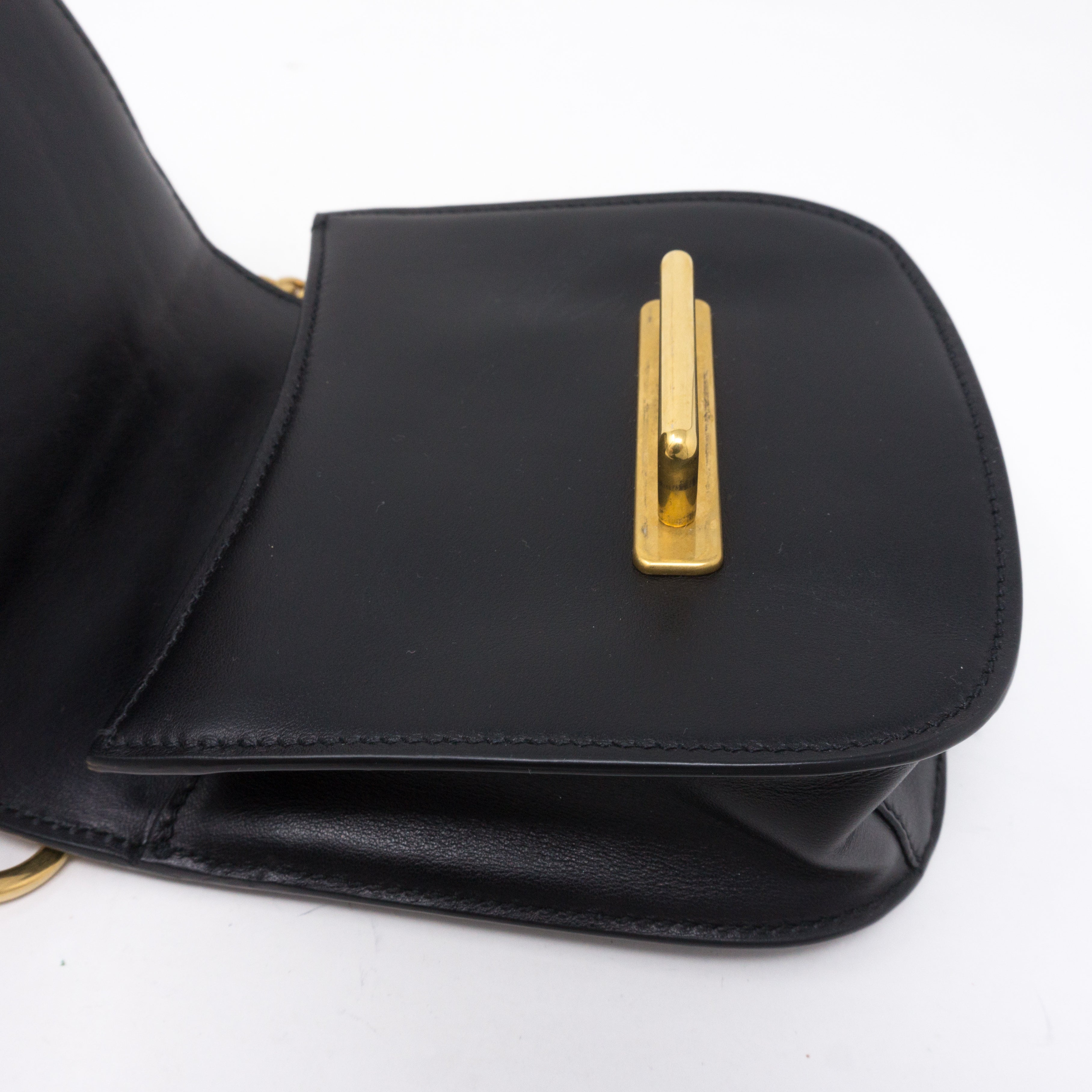 Pionniere City Black Leather Crossbody Bag