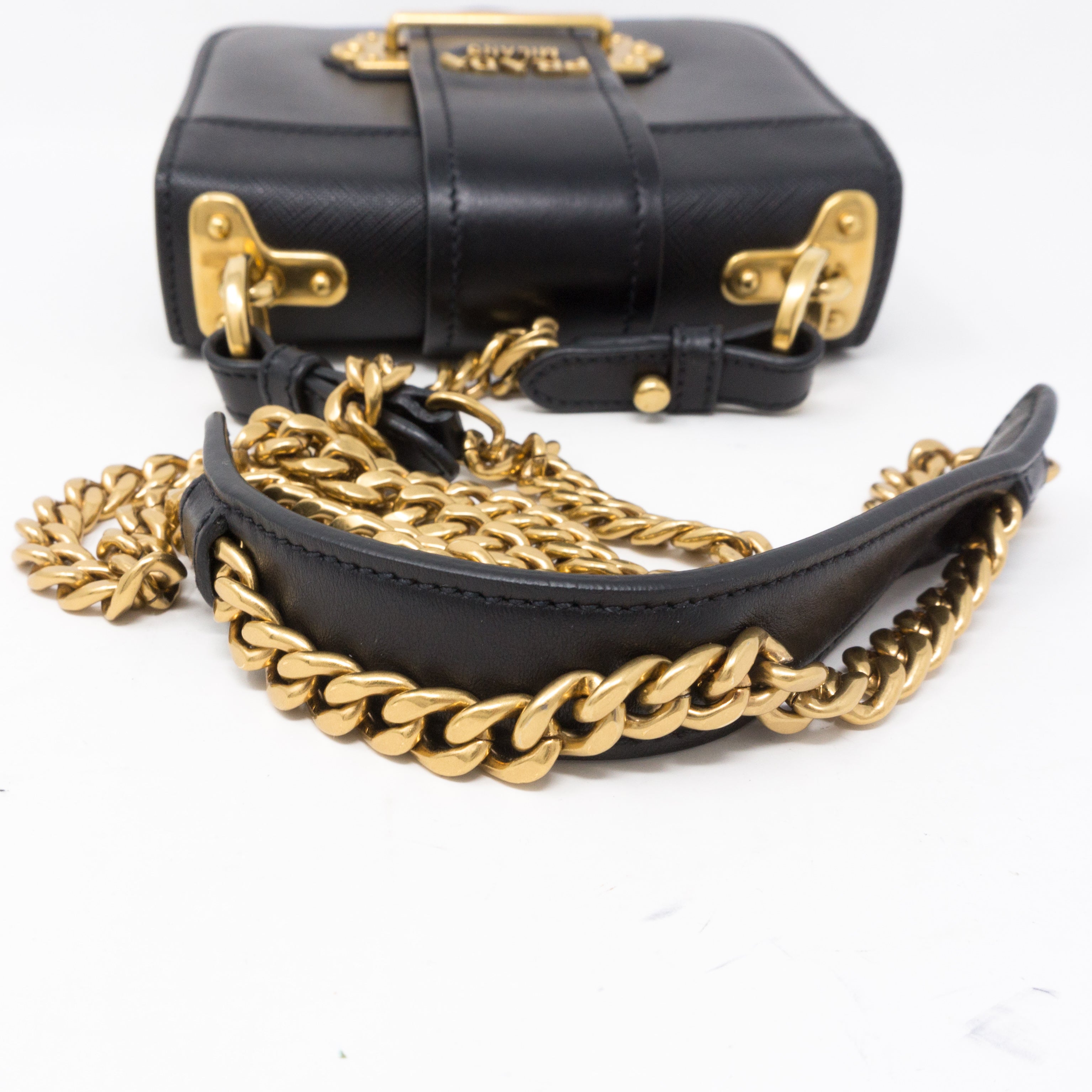 Pionniere City Black Leather Crossbody Bag