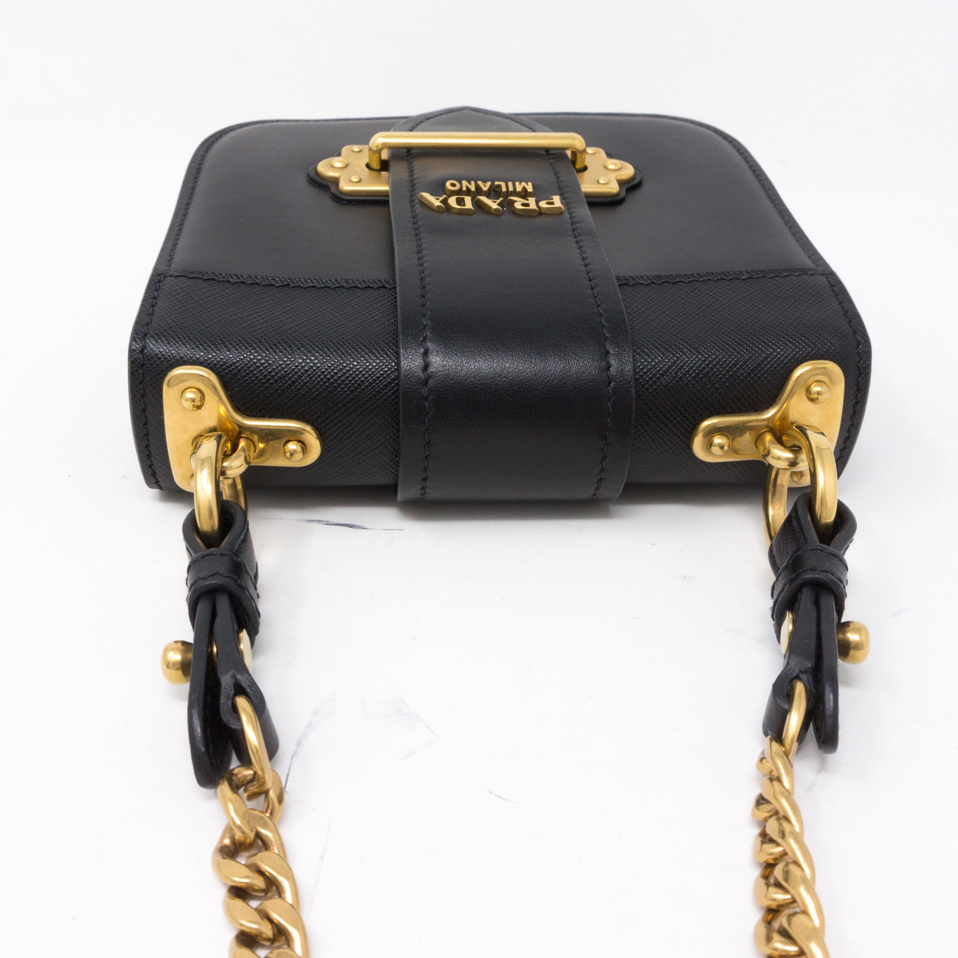 Pionniere City Black Leather Crossbody Bag