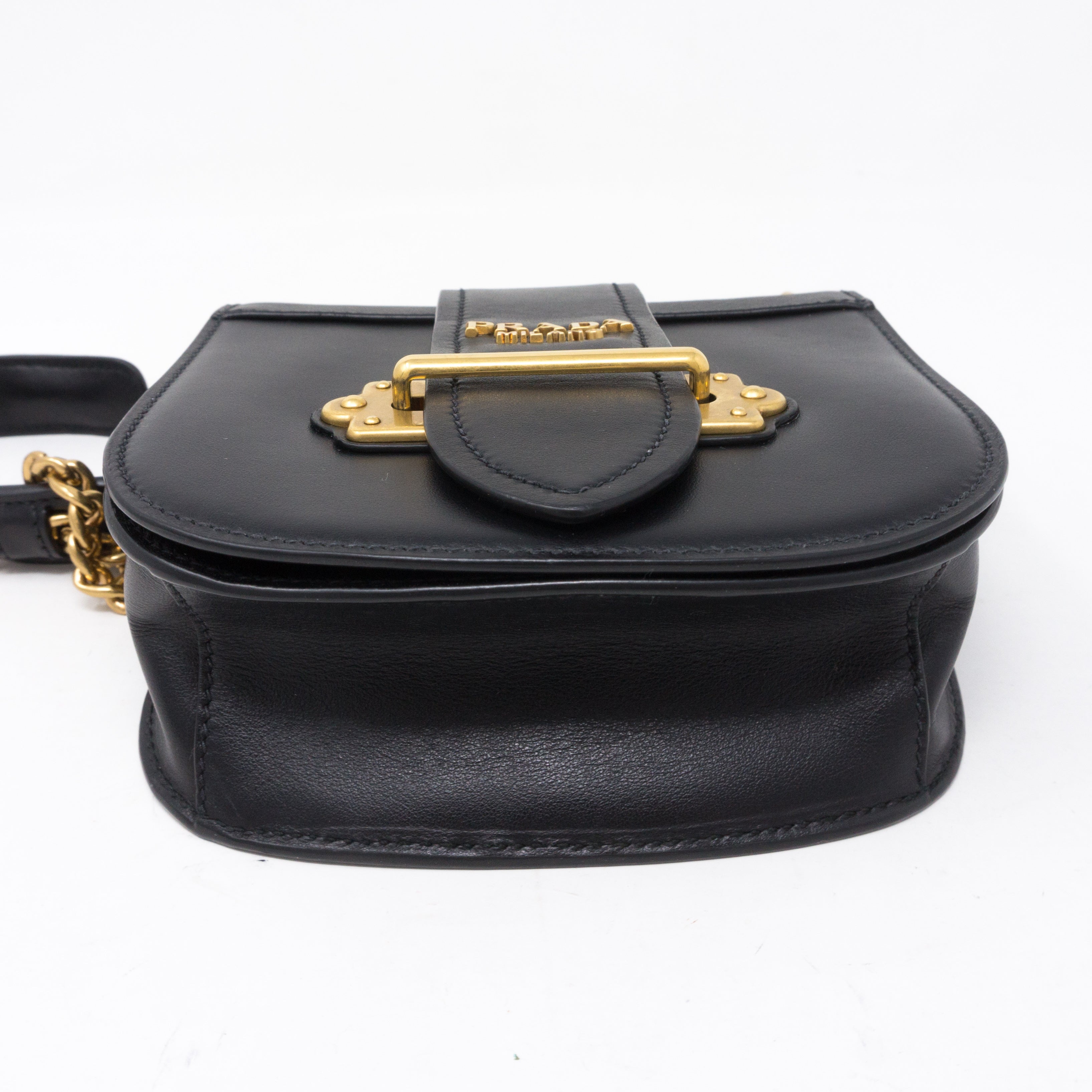 Pionniere City Black Leather Crossbody Bag
