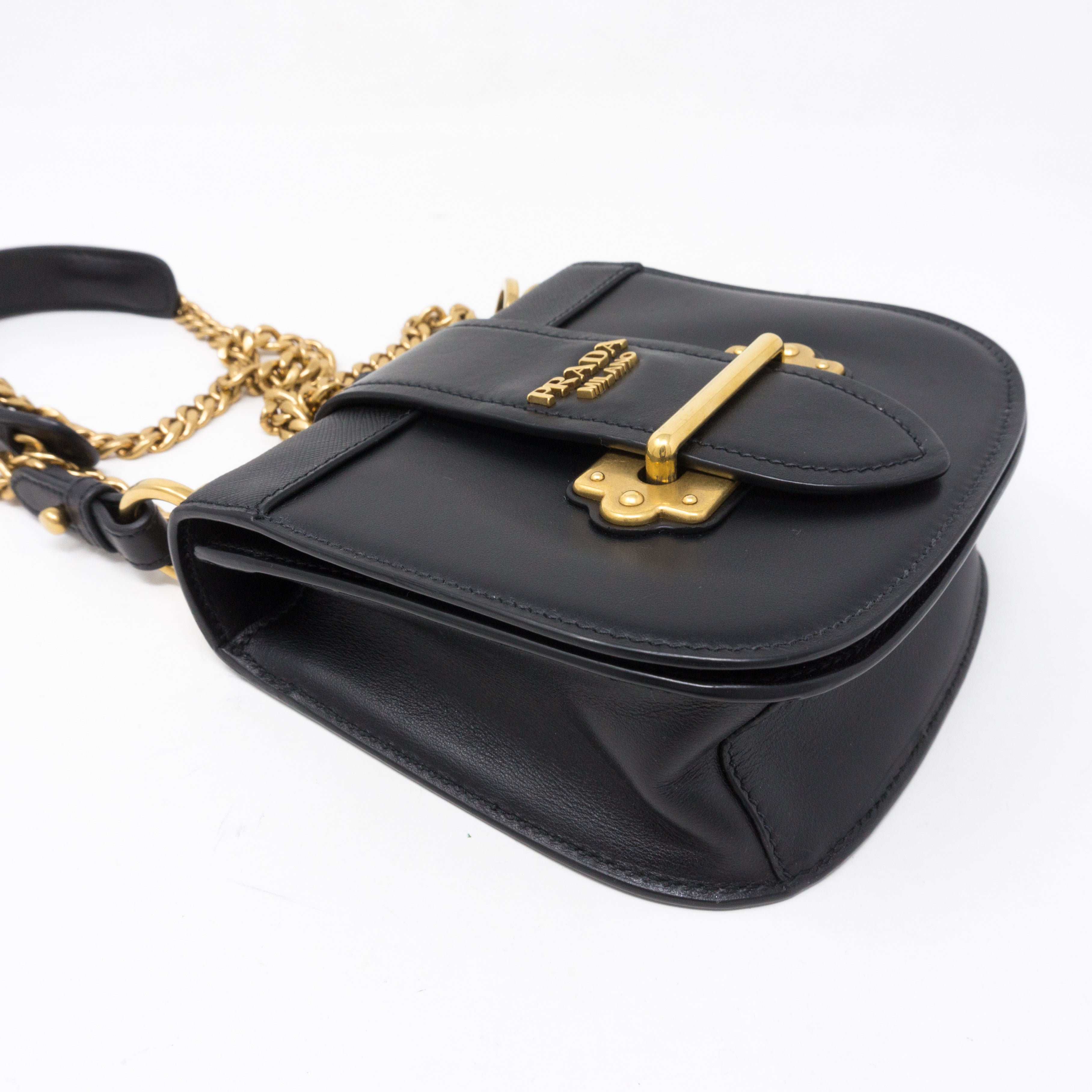 Pionniere City Black Leather Crossbody Bag