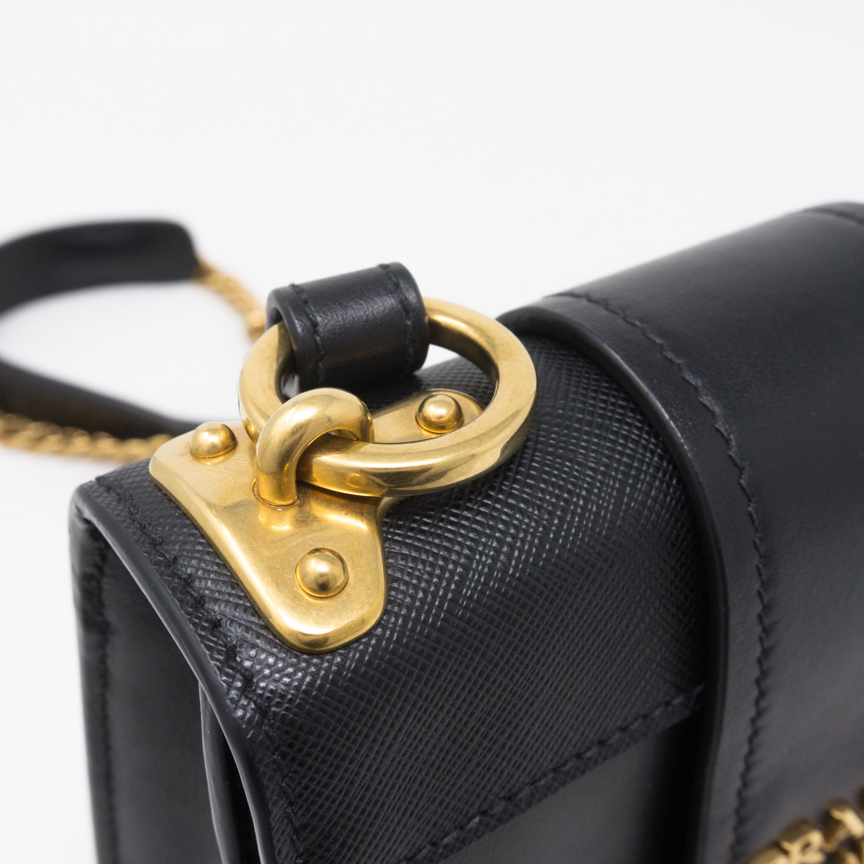 Pionniere City Black Leather Crossbody Bag