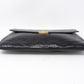 Large Flap Case Black Calf Leather