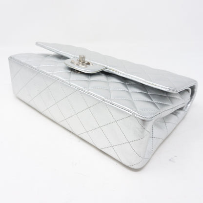 Classic Double Flap Medium All Silver