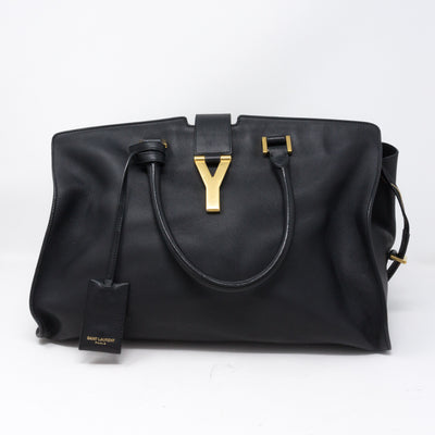 Cabas Classique Y Black Leather