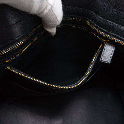 Cabas Classique Y Black Leather