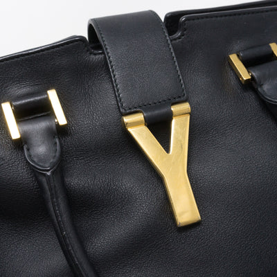 Cabas Classique Y Black Leather