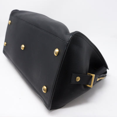 Cabas Classique Y Black Leather