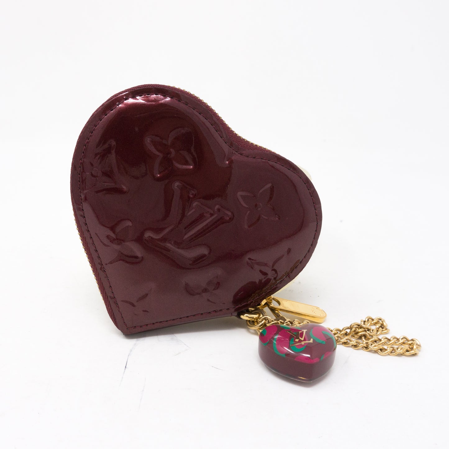 Heart Coin Purse Vernis Rouge Fauviste