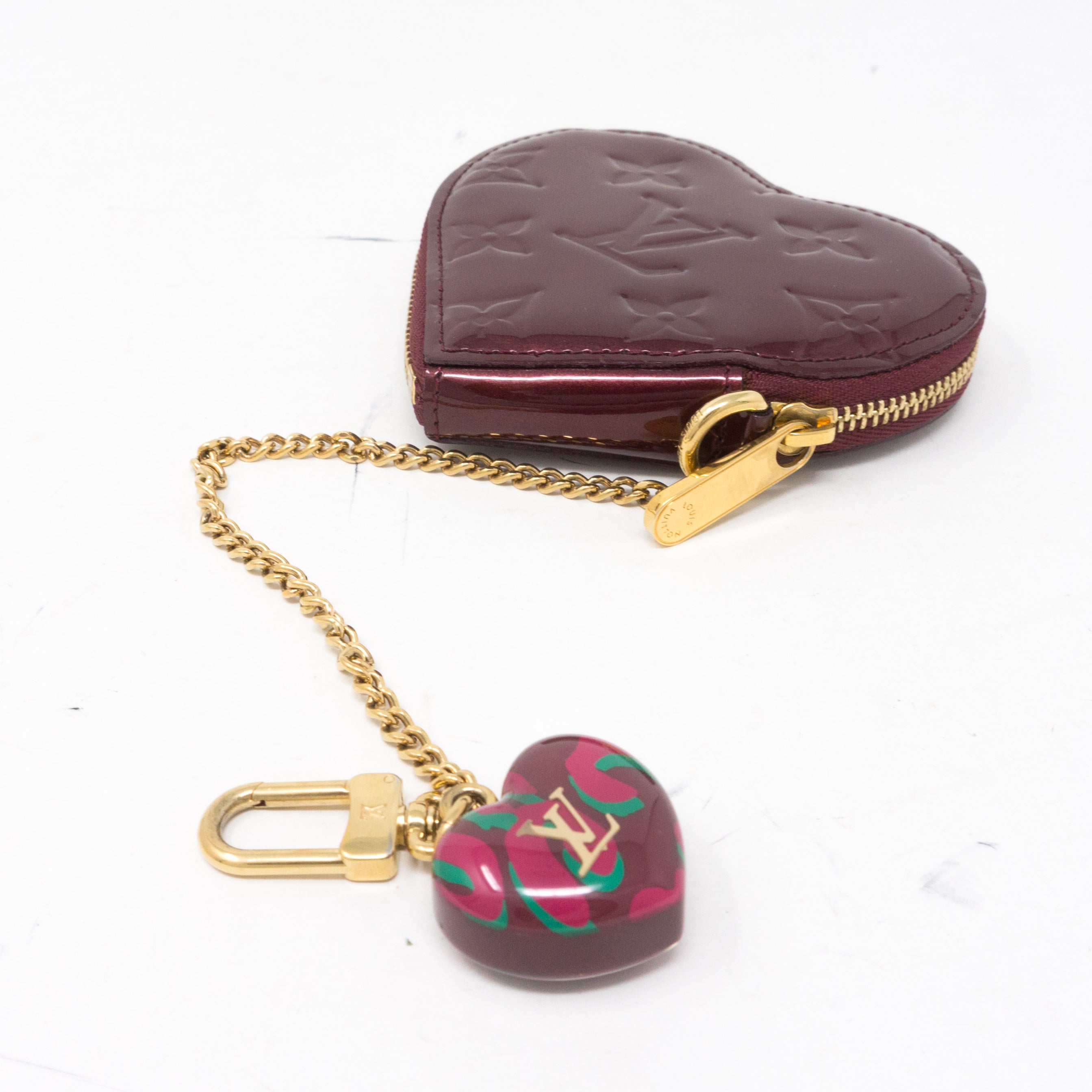 Heart Coin Purse Vernis Rouge Fauviste