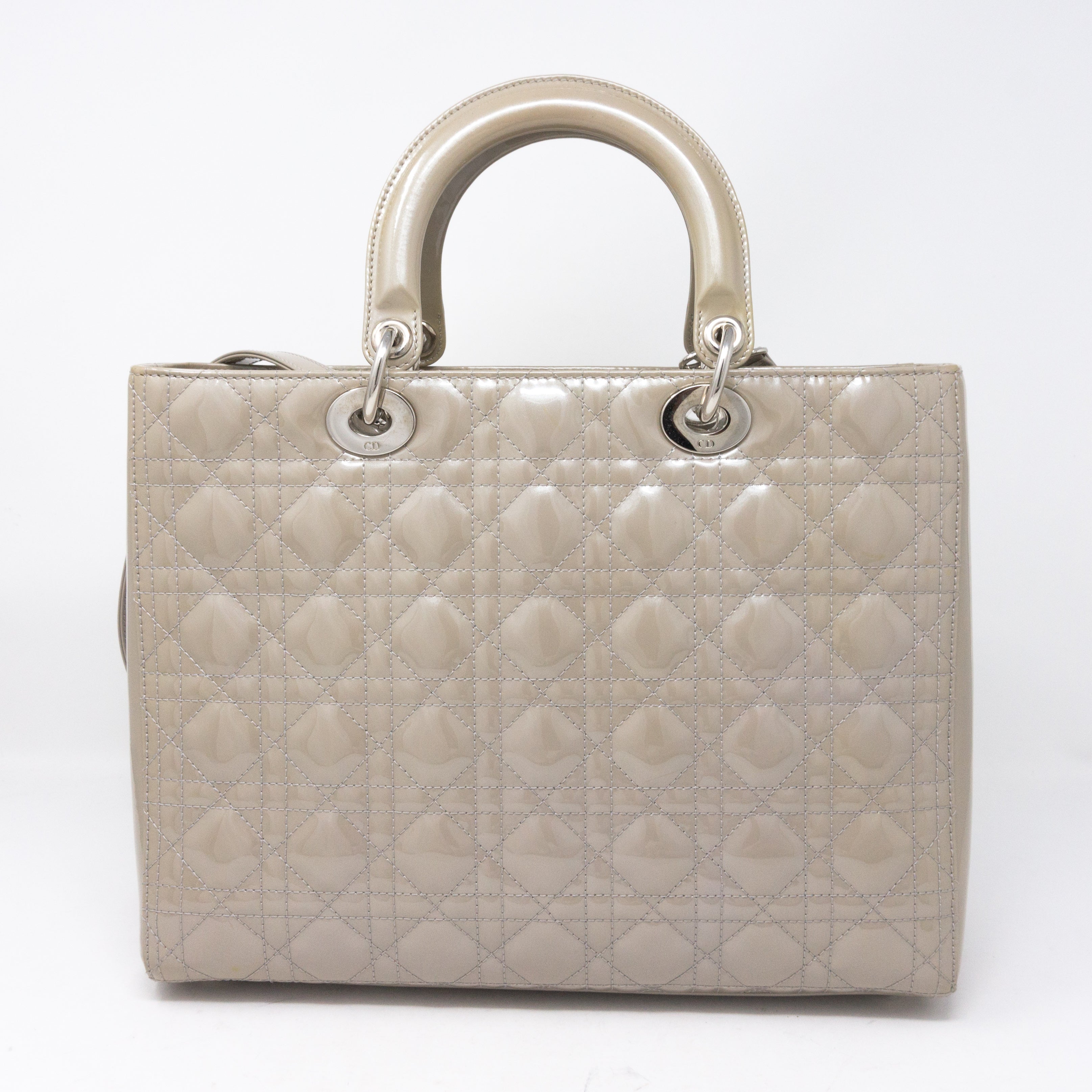 Lady dior pearl grey hot sale