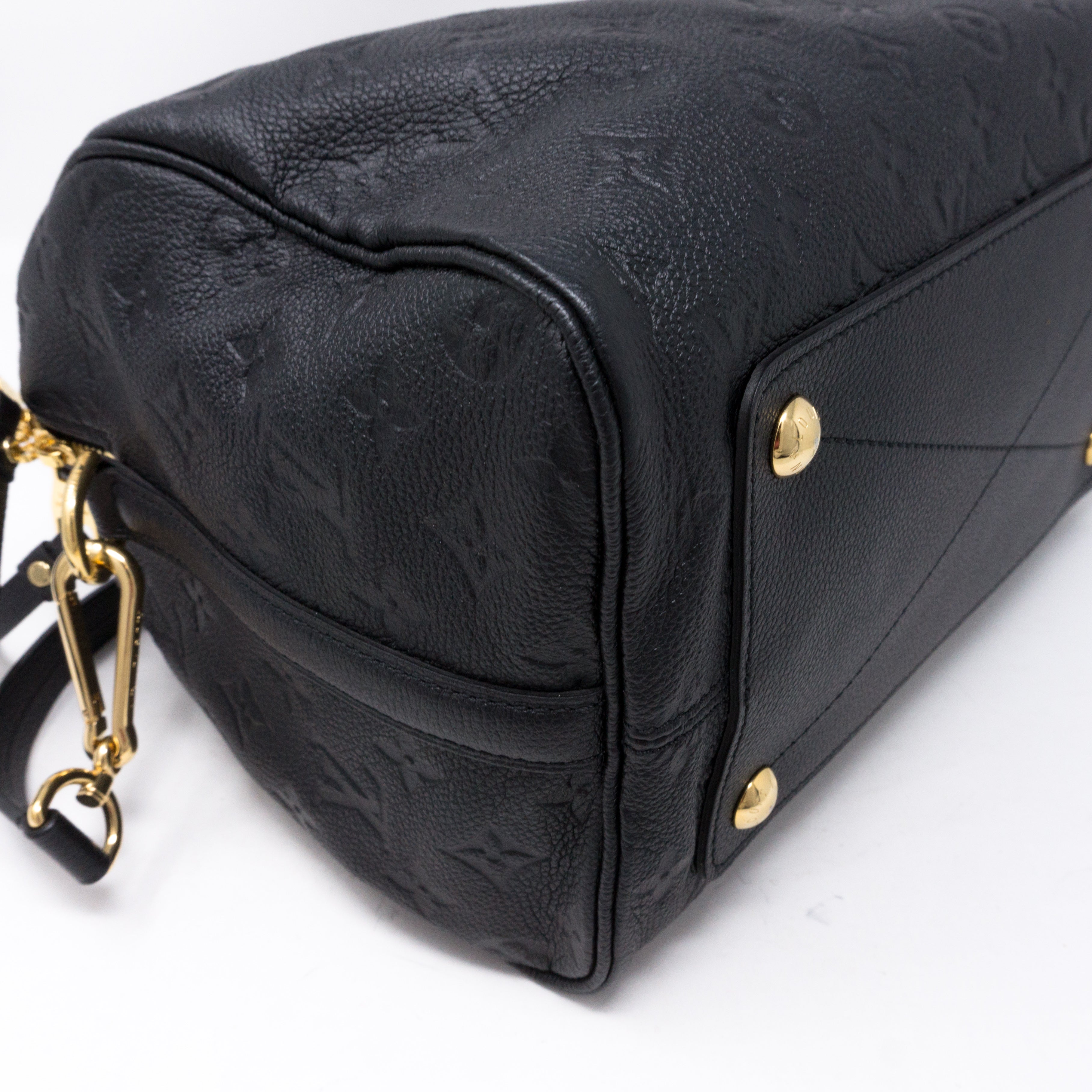 Speedy 30 Bandouliere Black Monogram Empreinte