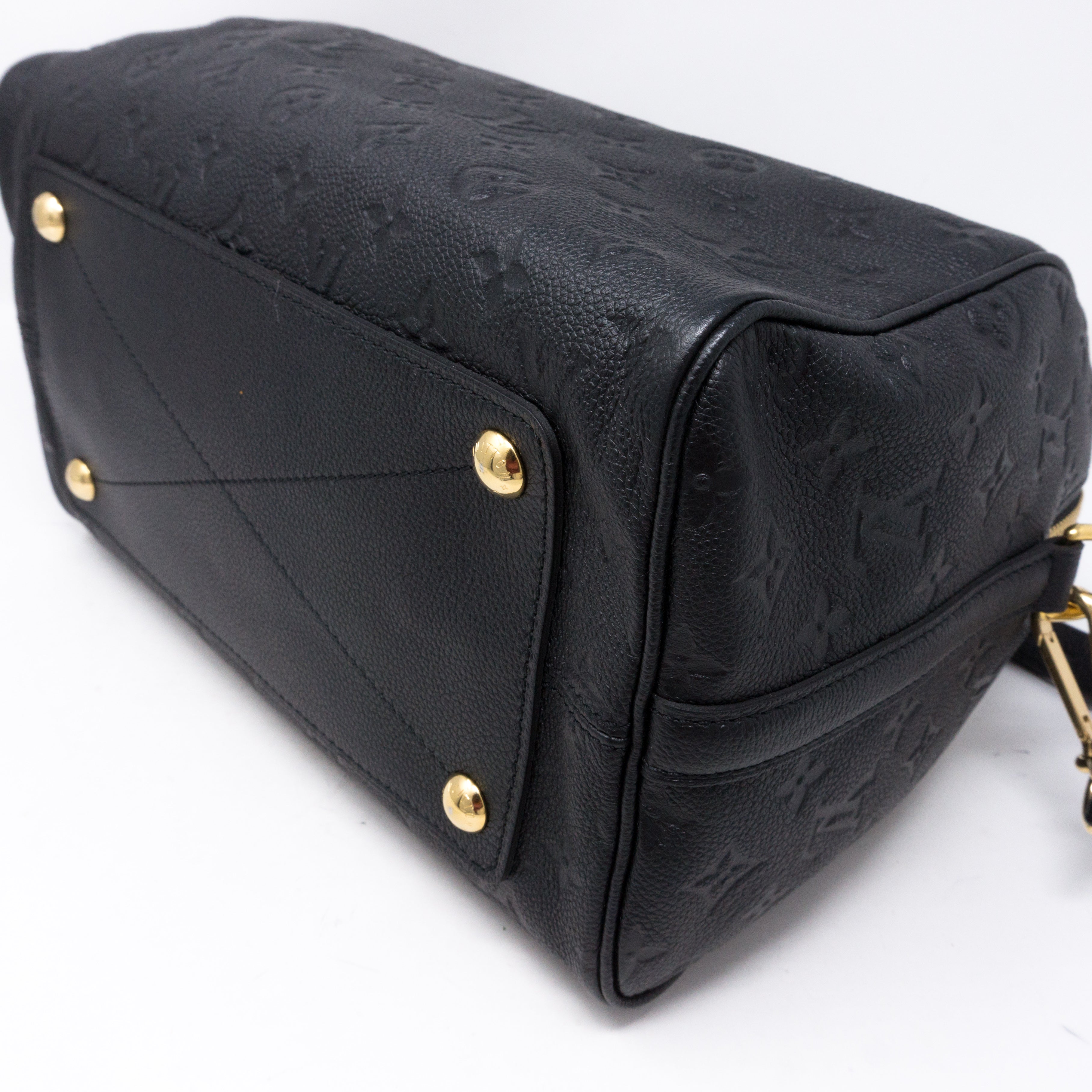 Speedy 30 Bandouliere Black Monogram Empreinte