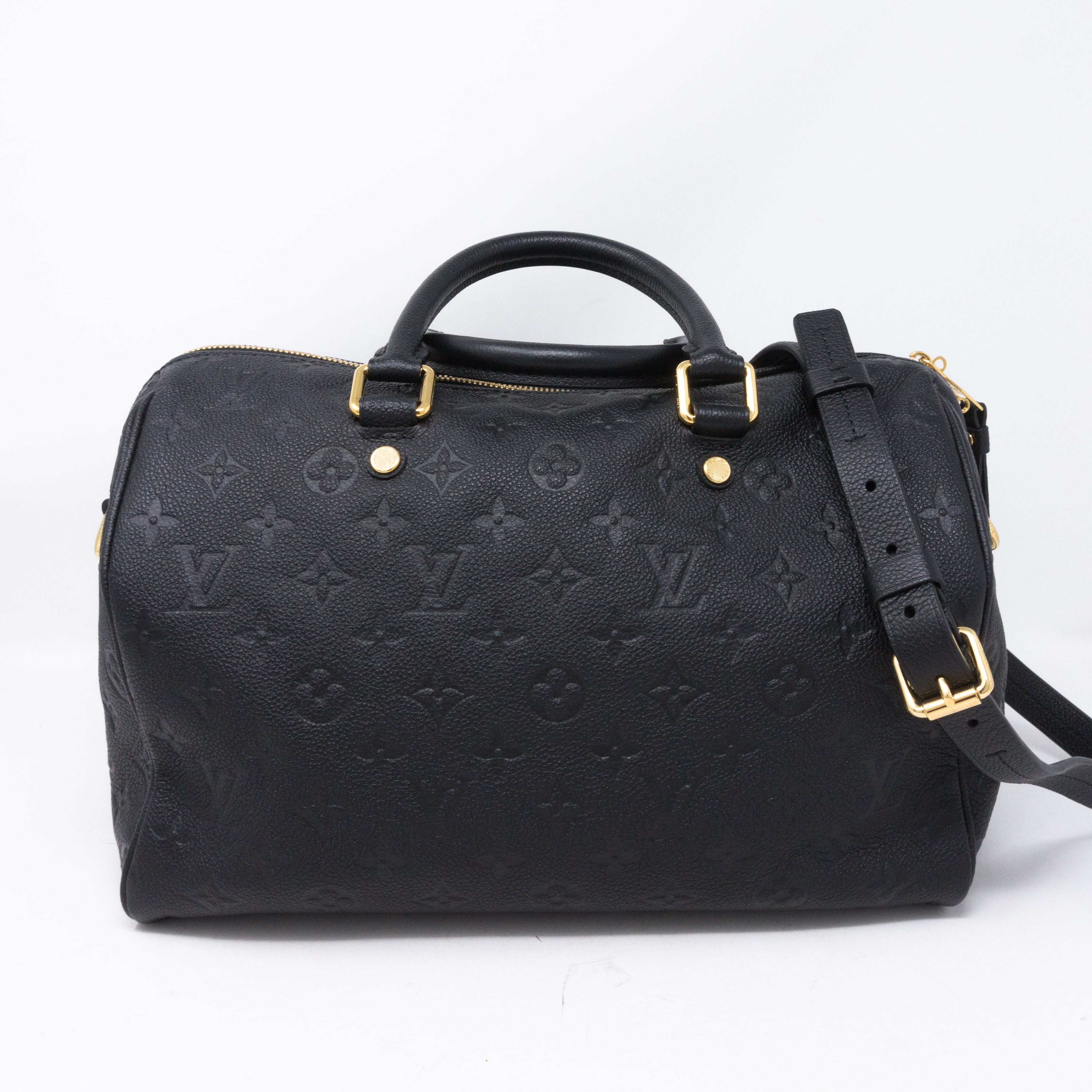 Speedy 30 Bandouliere Black Monogram Empreinte
