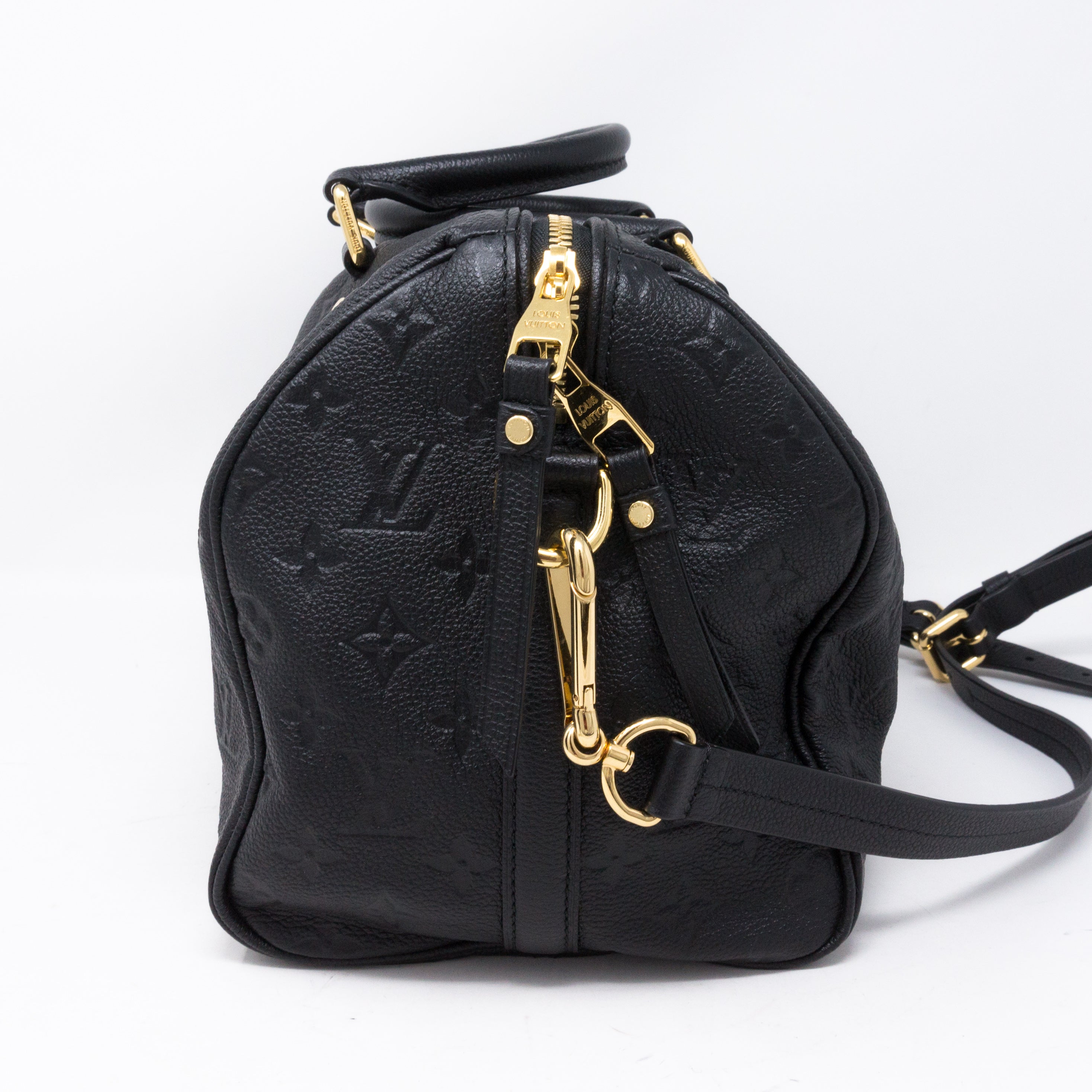 Speedy 30 Bandouliere Black Monogram Empreinte