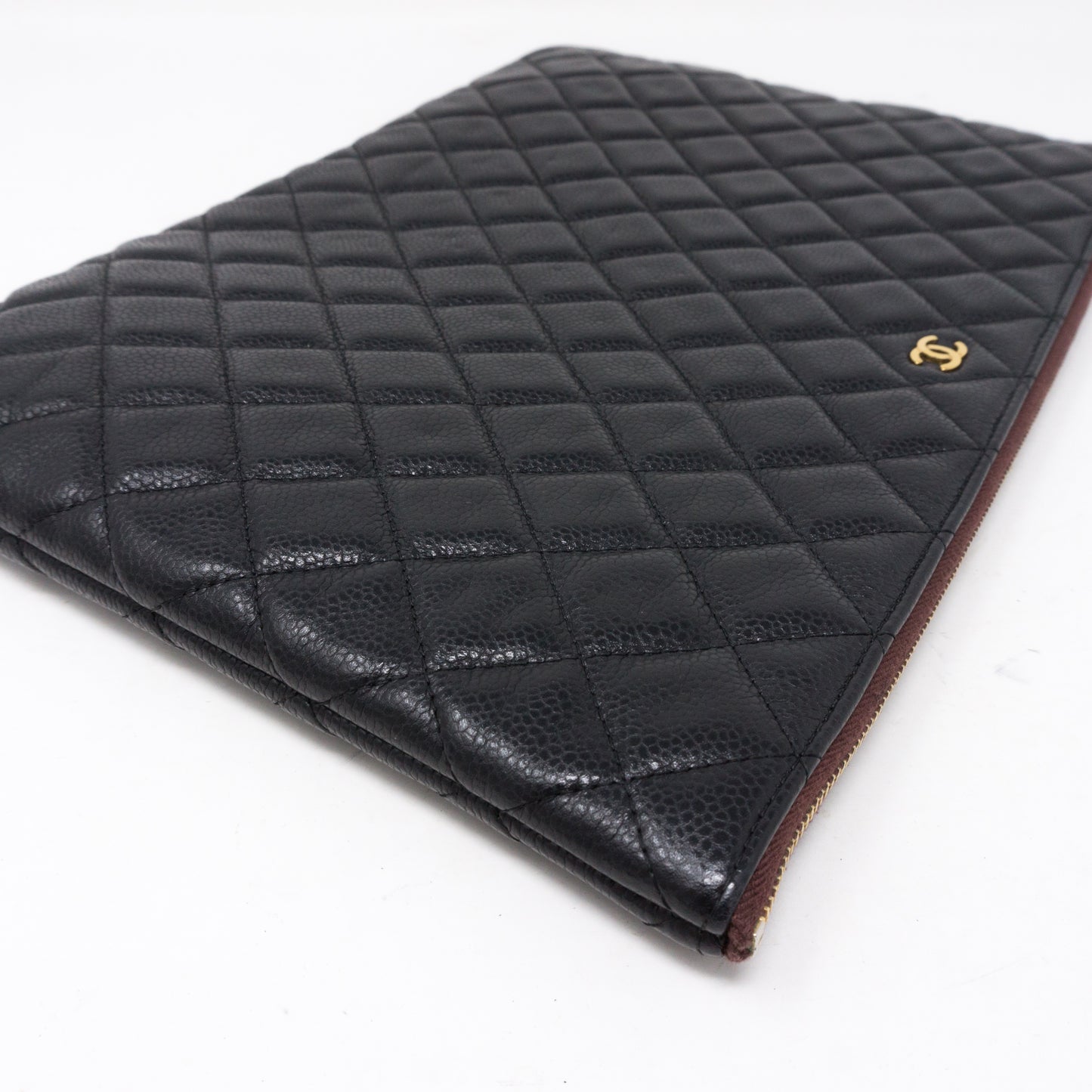 O-Case Large Black Caviar Leather