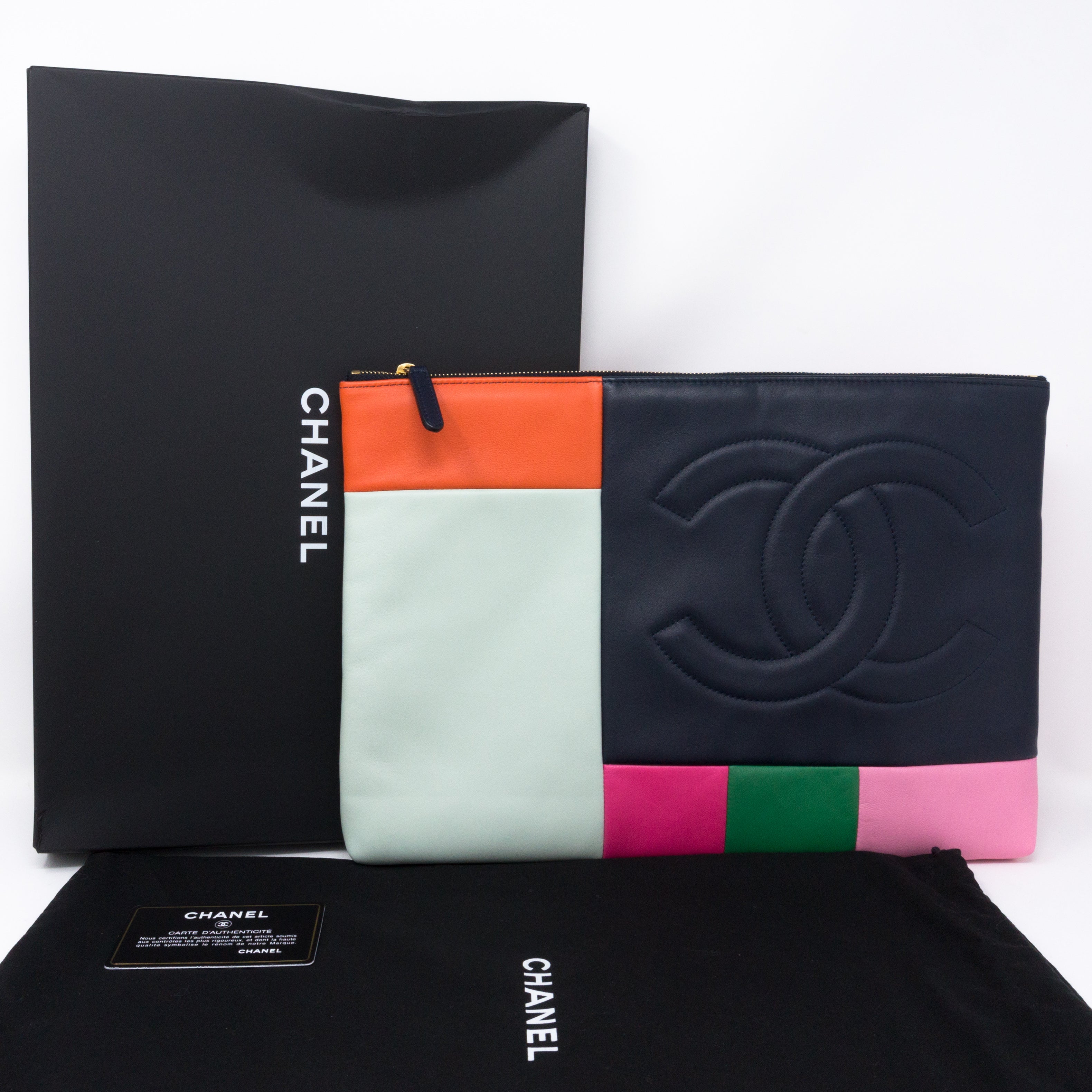 O-Case Large Colorblock Leather