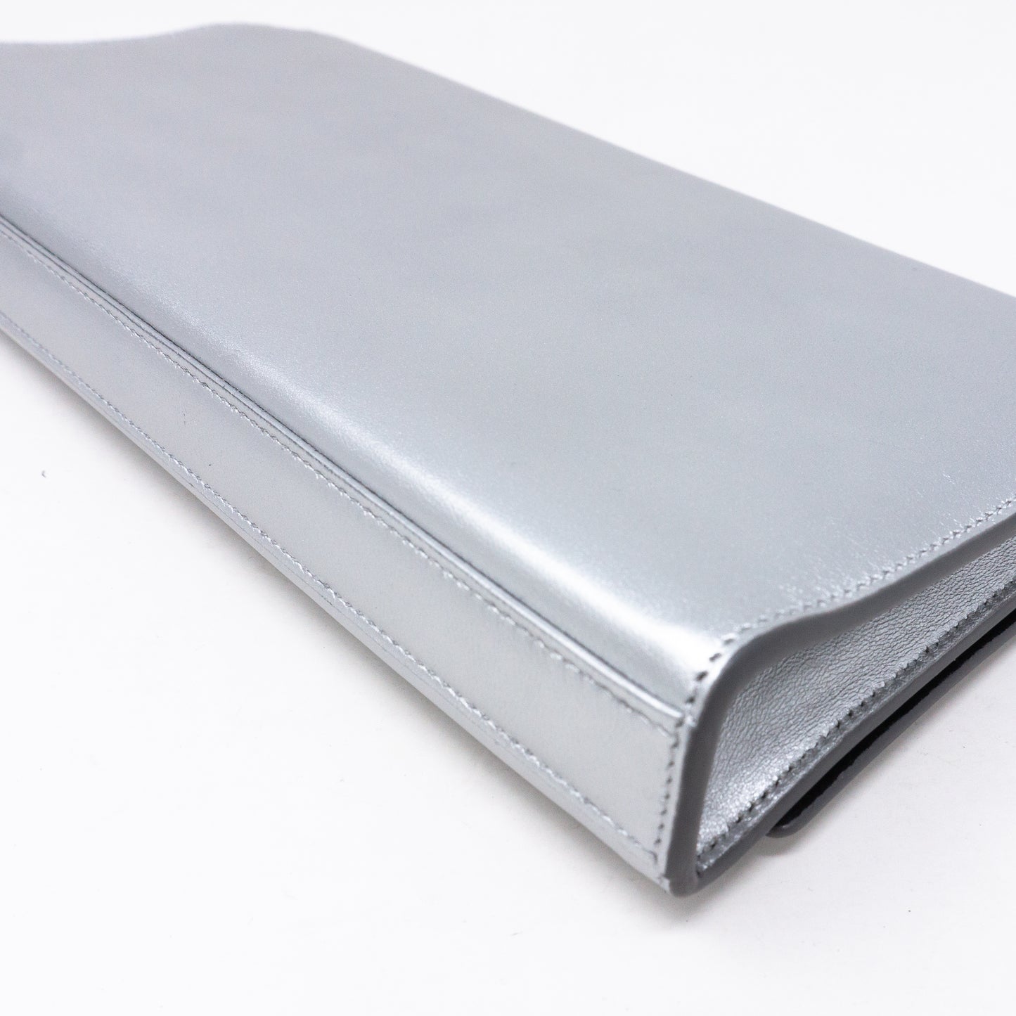 Kate Clutch Silver Leather