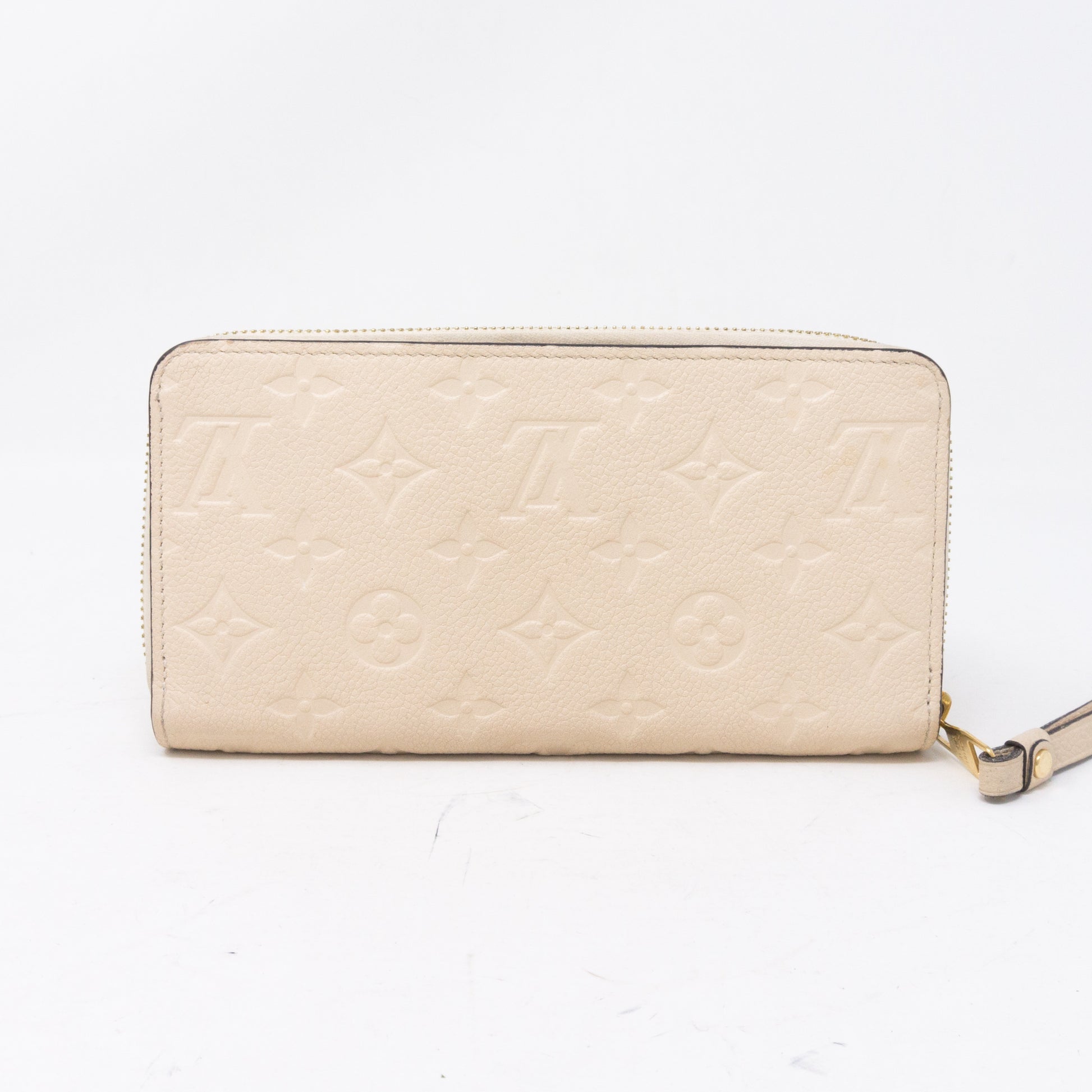 lv cream white wallet