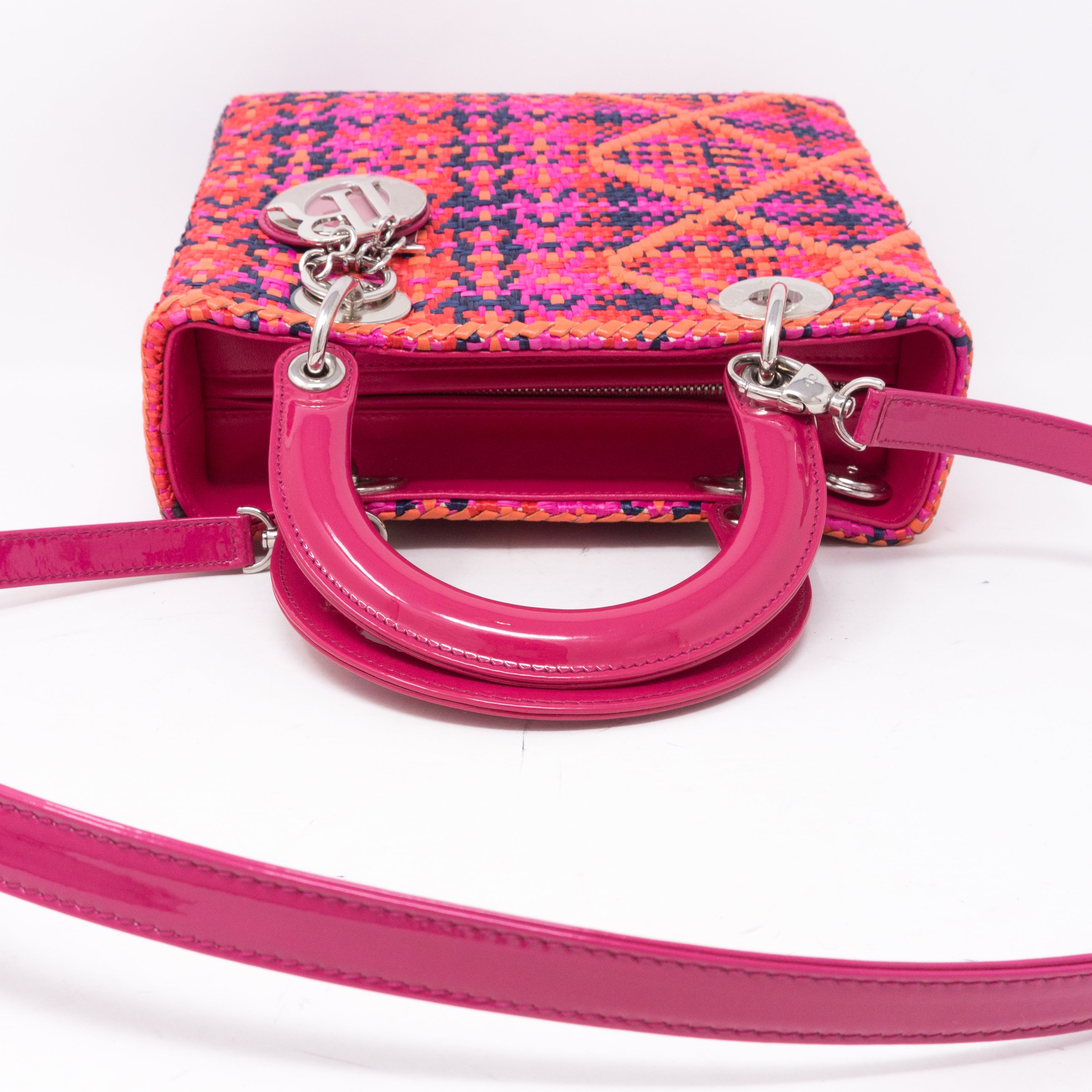Lady Dior Medium Multicolor Woven Raffia