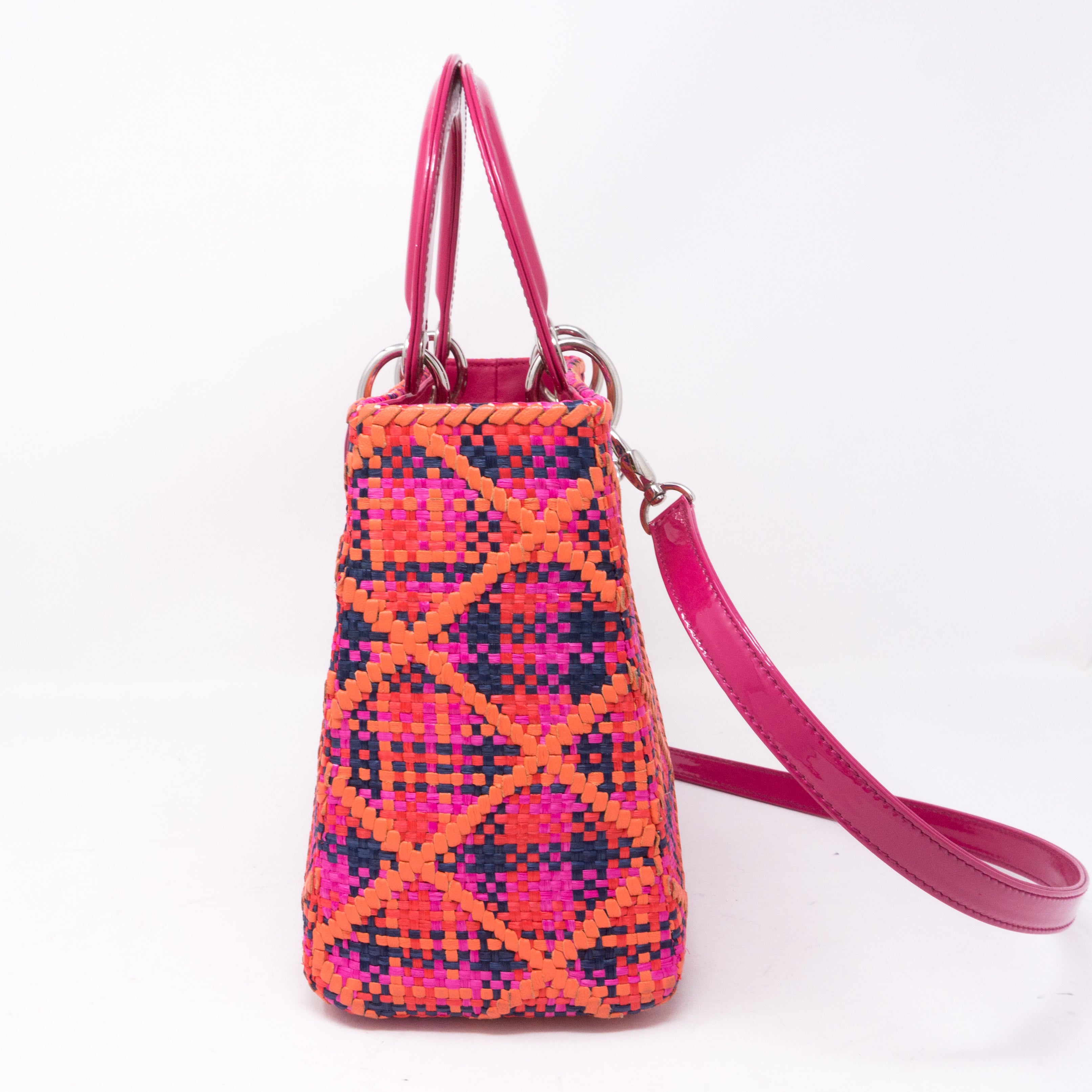 Lady Dior Medium Multicolor Woven Raffia