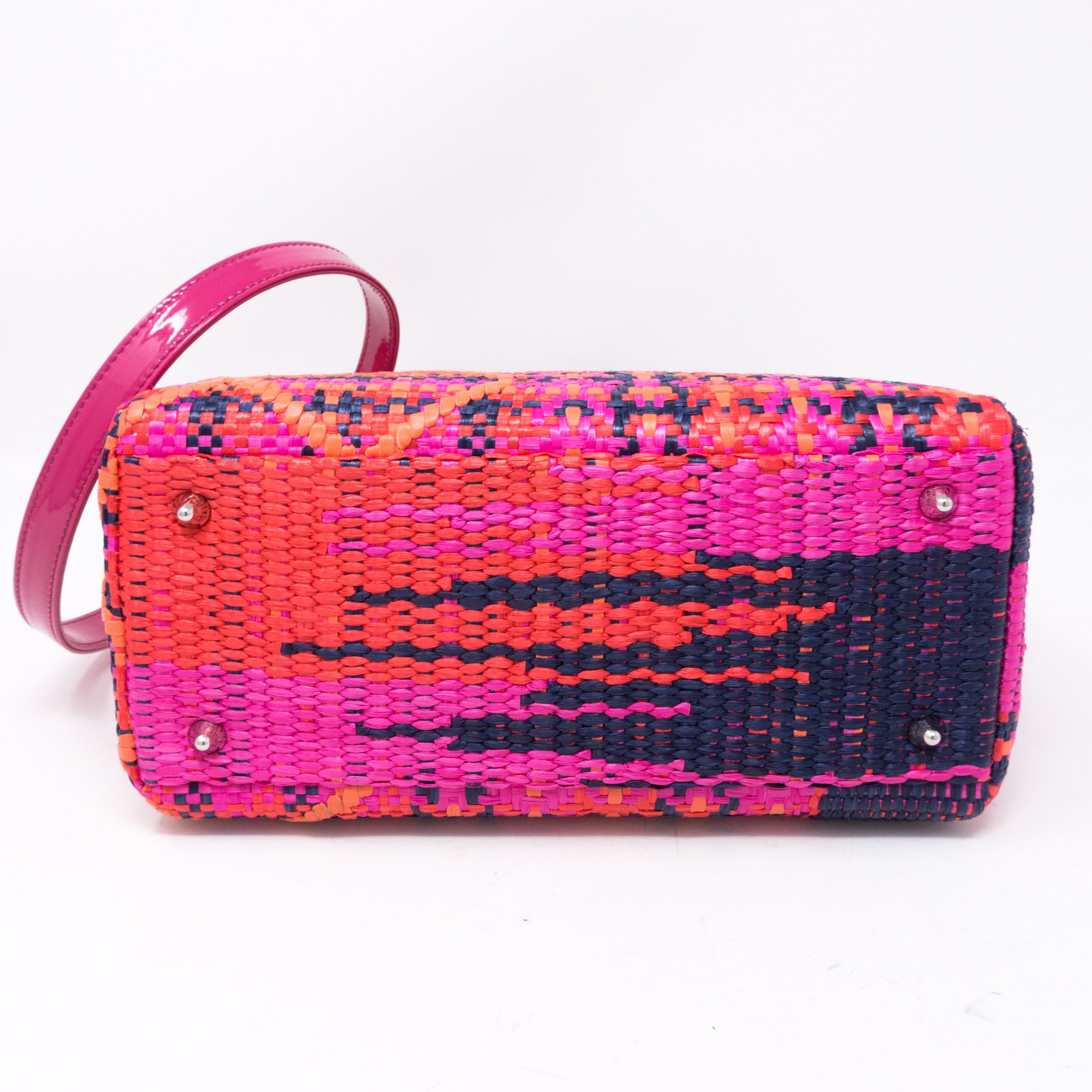 Lady Dior Medium Multicolor Woven Raffia