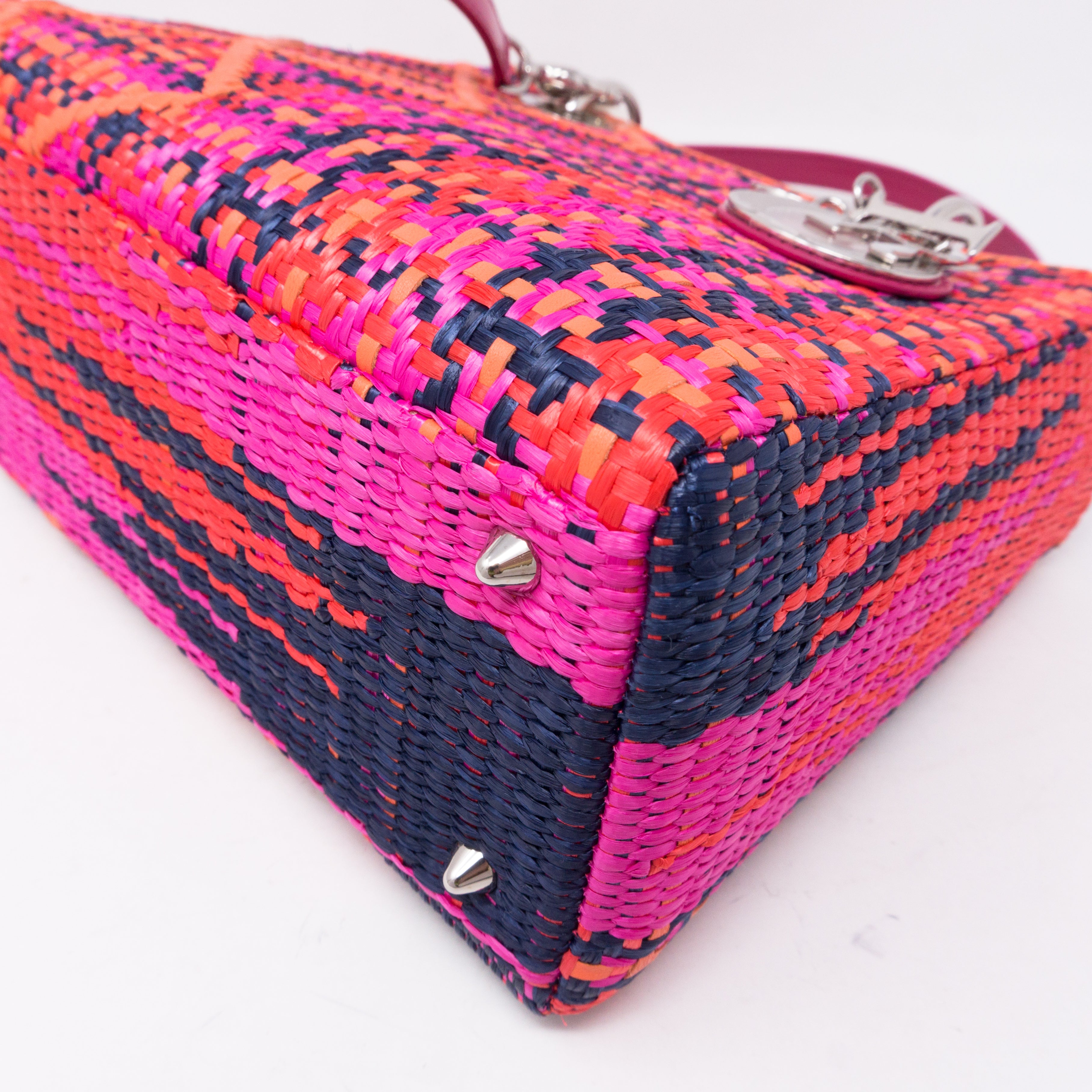 Lady Dior Medium Multicolor Woven Raffia