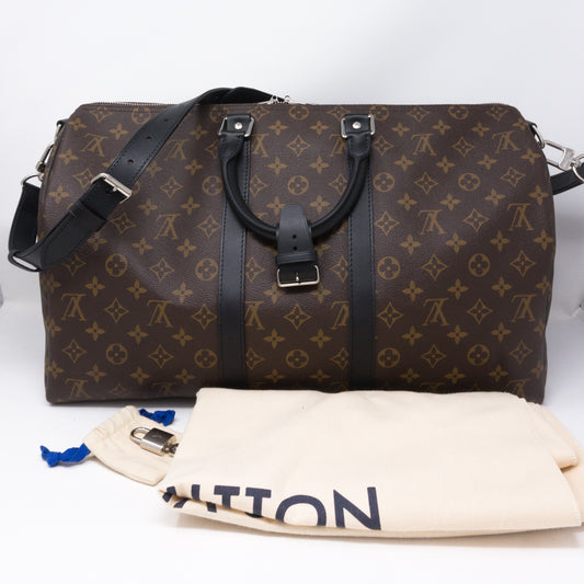 Keepall 45 Bandouliere Monogram Macassar