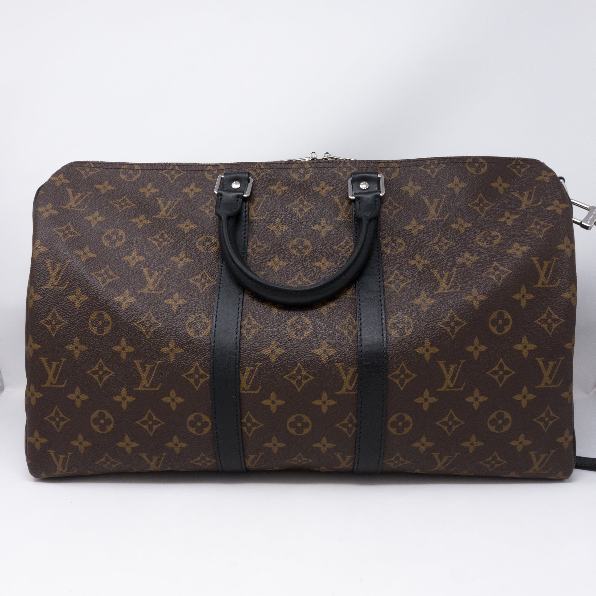 Louis Vuitton Men's Monogram Macassar Keepall Bandouliere 45 Boston  Bag M56711