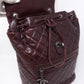 Mountain Backpack Large Quilted Burgundy Glazed Leather