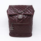 Mountain Backpack Large Quilted Burgundy Glazed Leather