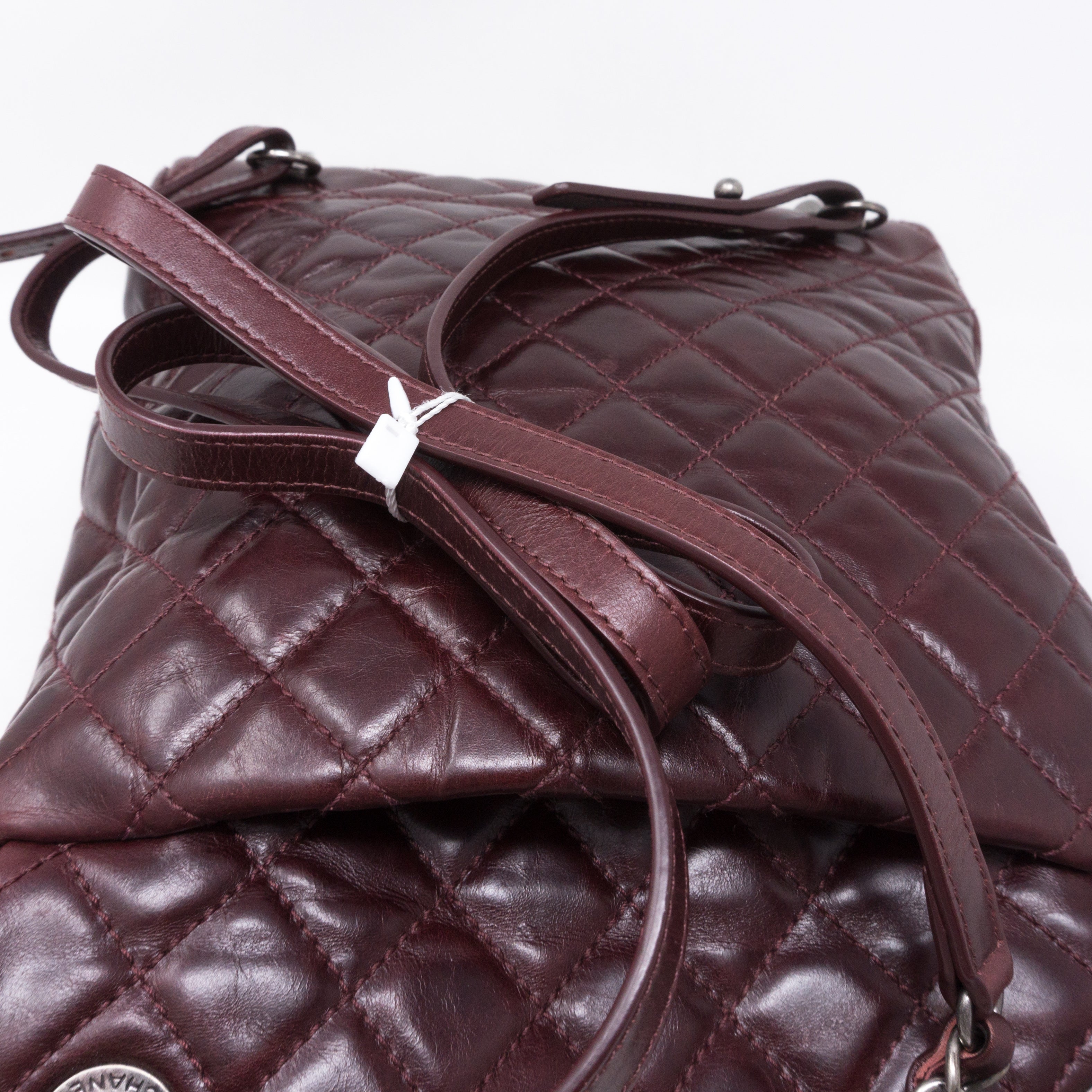 Mountain Backpack Large Quilted Burgundy Glazed Leather